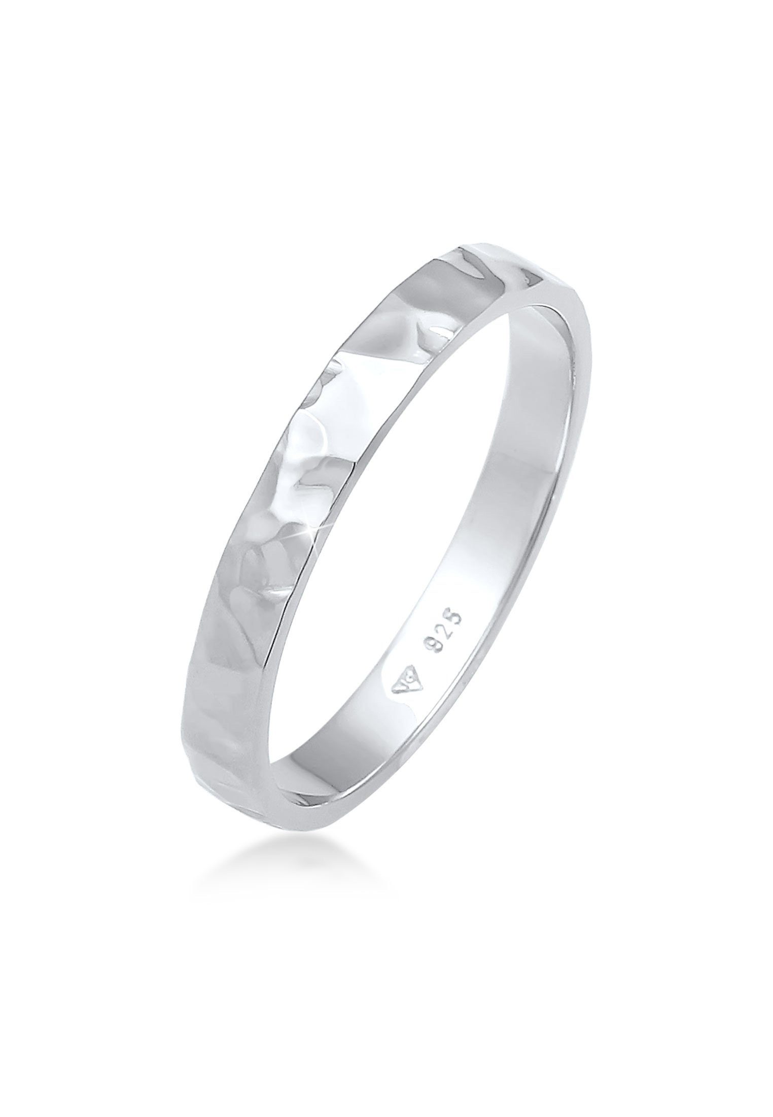 Elli Fingerring Basic Bandring Fein Gehämmert günstig online kaufen