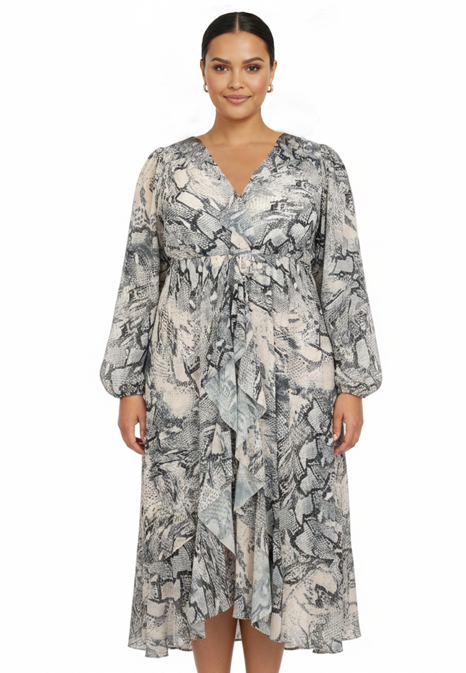 YOEK A-Linien-Kleid Damen Kleid mit Langarm mit langen Ärmeln