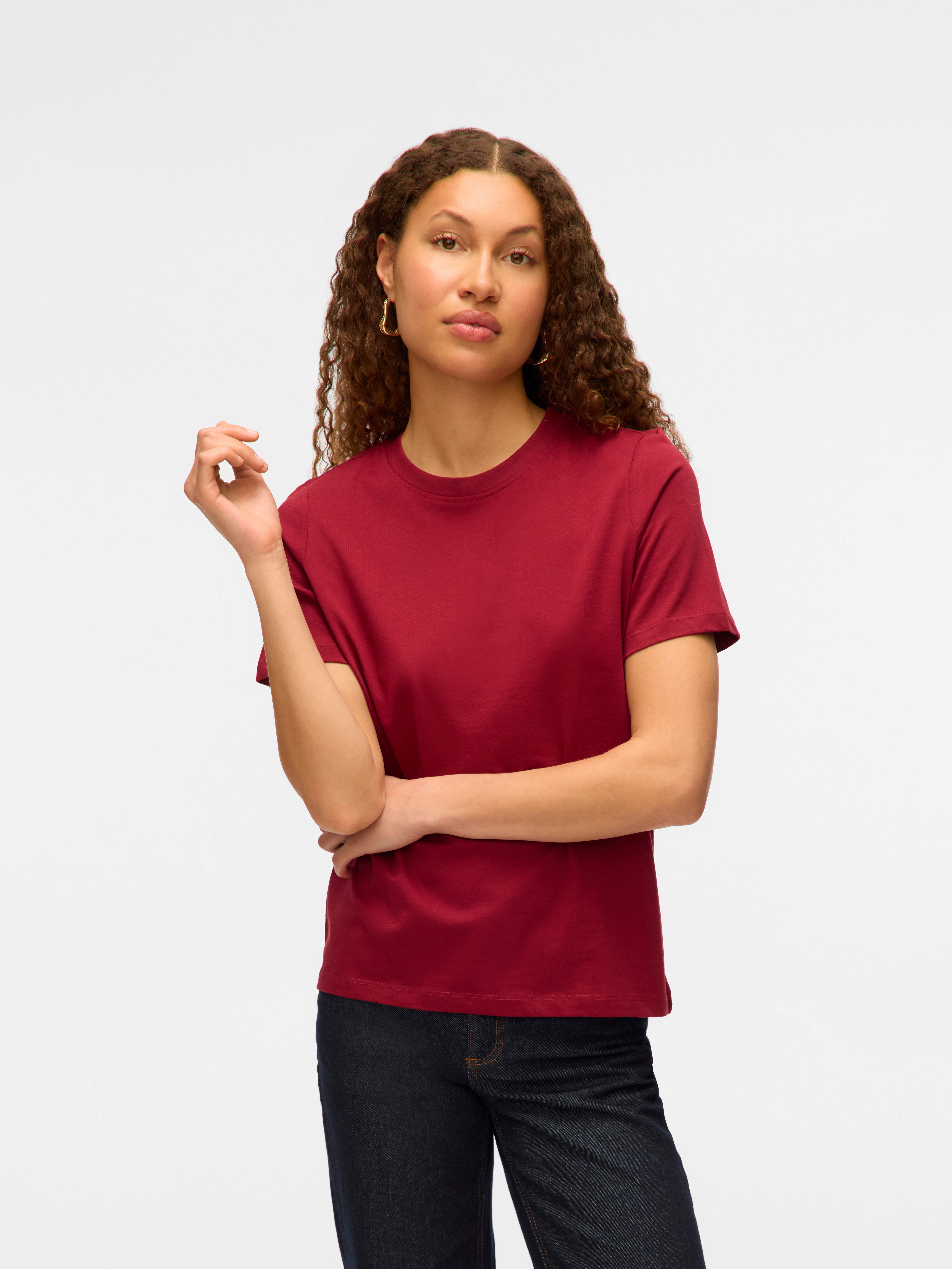 Vero Moda Kurzarmshirt VMPAULINA SS T-SHIRT günstig online kaufen
