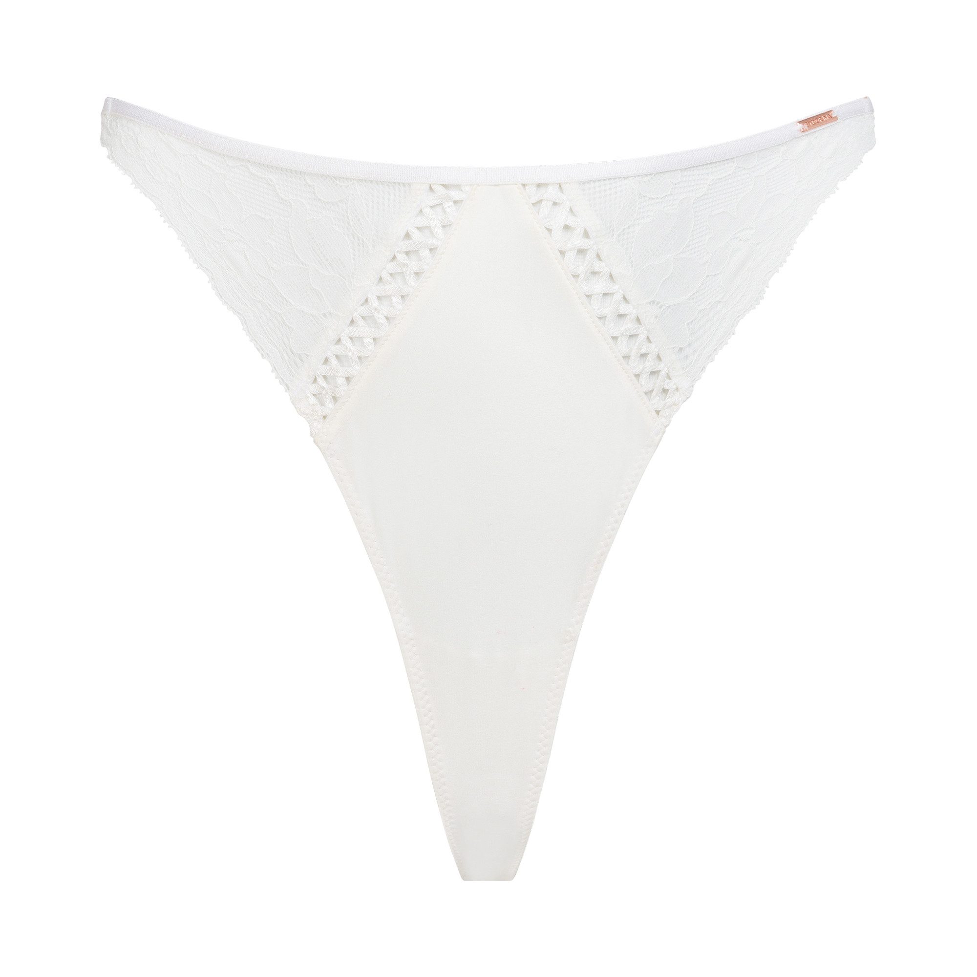Dorina Tanga Lyra Satin Schnürdetails vorn, Spitze, Riemchendetail an beiden Seiten