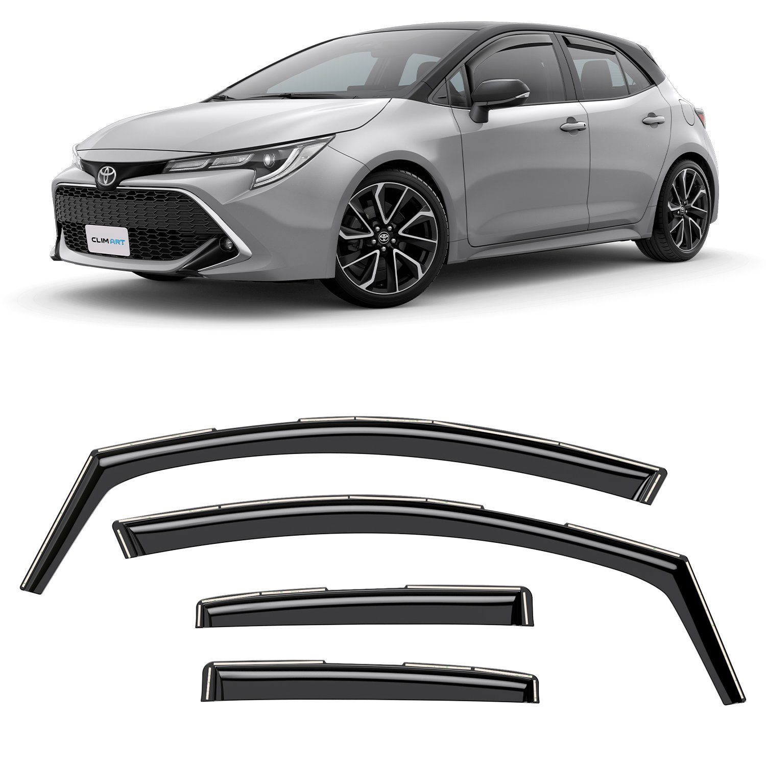 Clim Art Auto-Fußmatte CLIM ART Windabweiser für mit Toyota Corolla(Schrägheck) 2020-2023 (4 St)