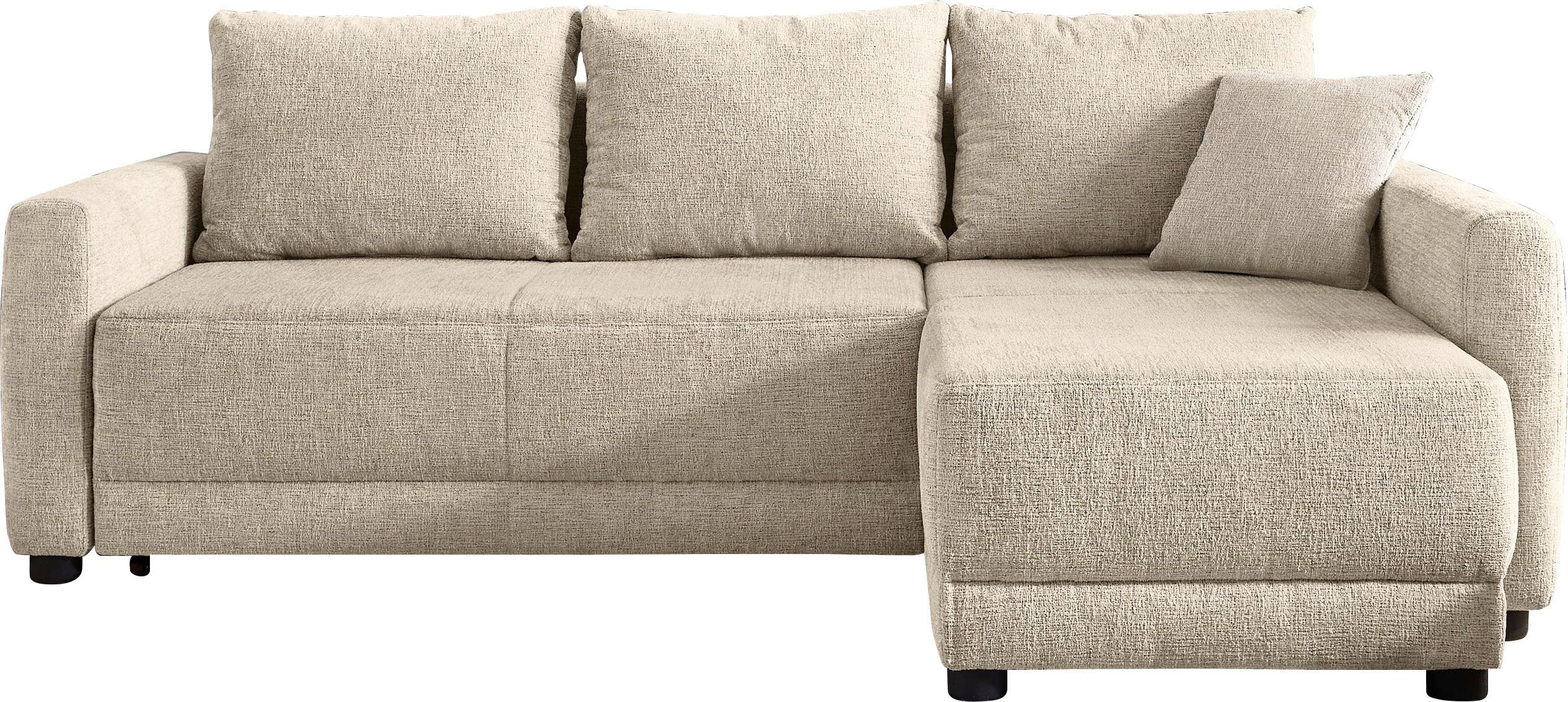 Jockenhöfer Gruppe Ecksofa Venezia L-Form, B: 234 cm, mit Bettfunktion, Bettkasten & Zierkissen