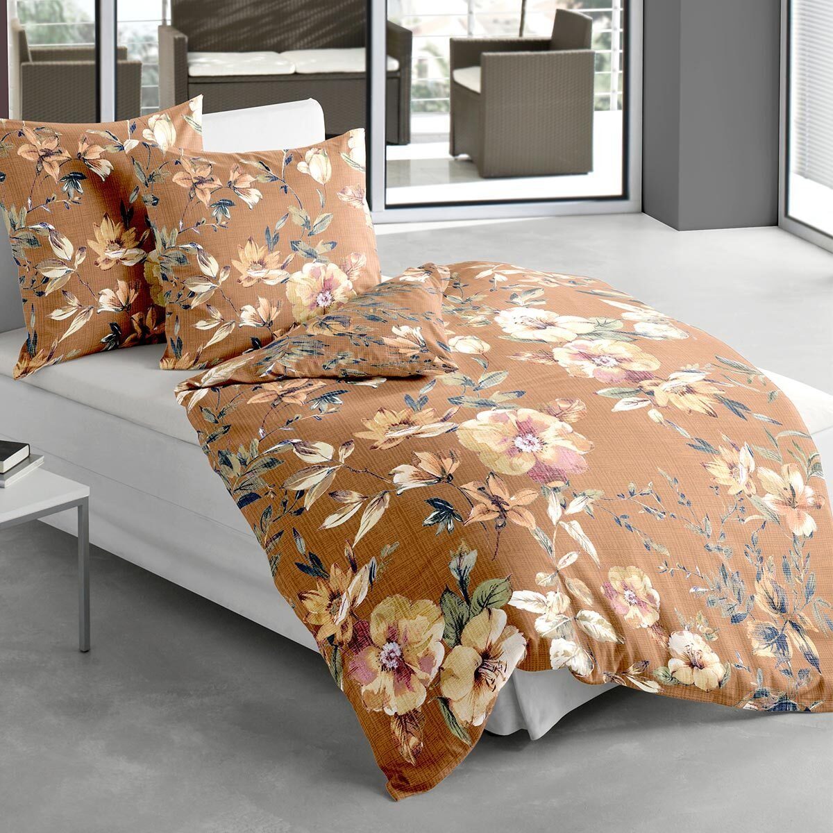 TRAUMSCHLAF Bettwäsche Fleurs, Mako Satin, 2 teilig, tolle Mako-Satin Quali günstig online kaufen