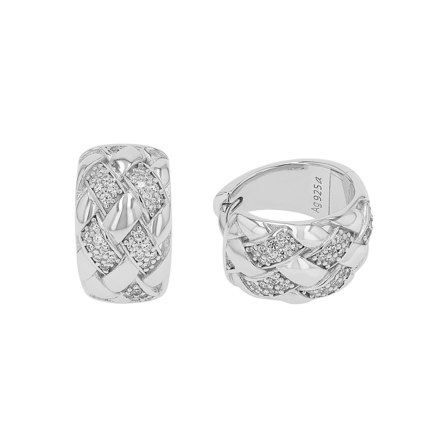 JOOP! Paar Creolen Schmuck, Geschenk, mit Zirkonia (synth)