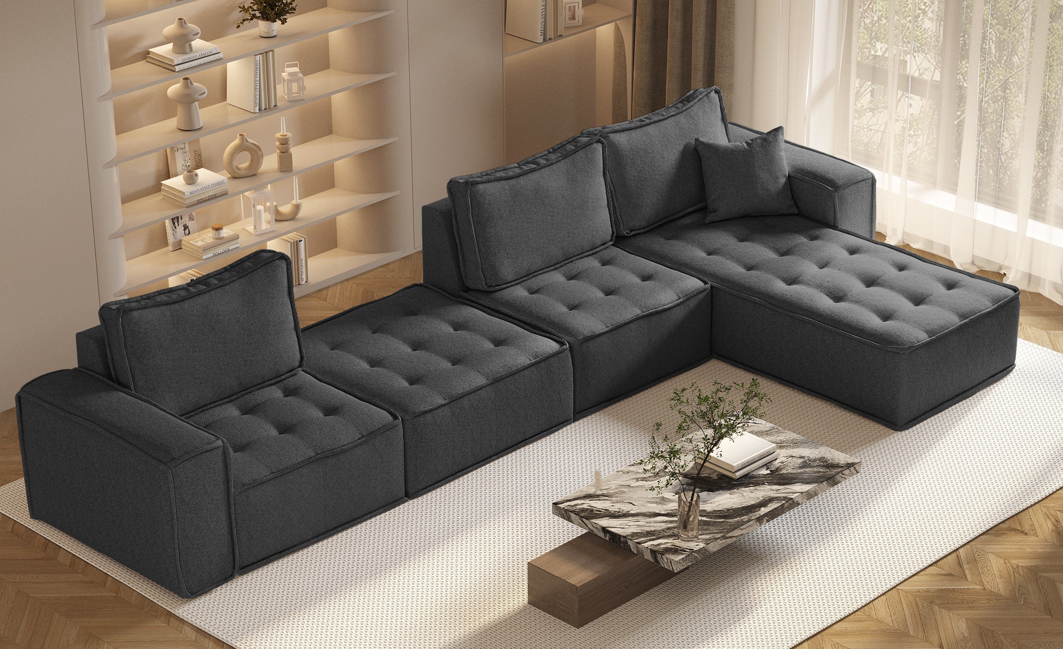 Kaiser Möbel Ecksofa Bohoo modulare Ecke günstig online kaufen
