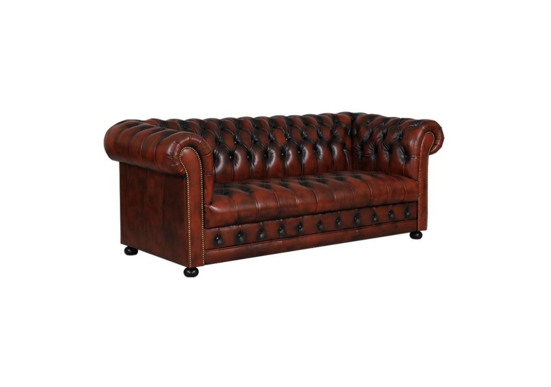 Salottini Chesterfield-Sofa 4er XL Sofa Chesterfield 4-Sitzer Couch King Deluxe VOLLLEDER Leder, XL Sofa