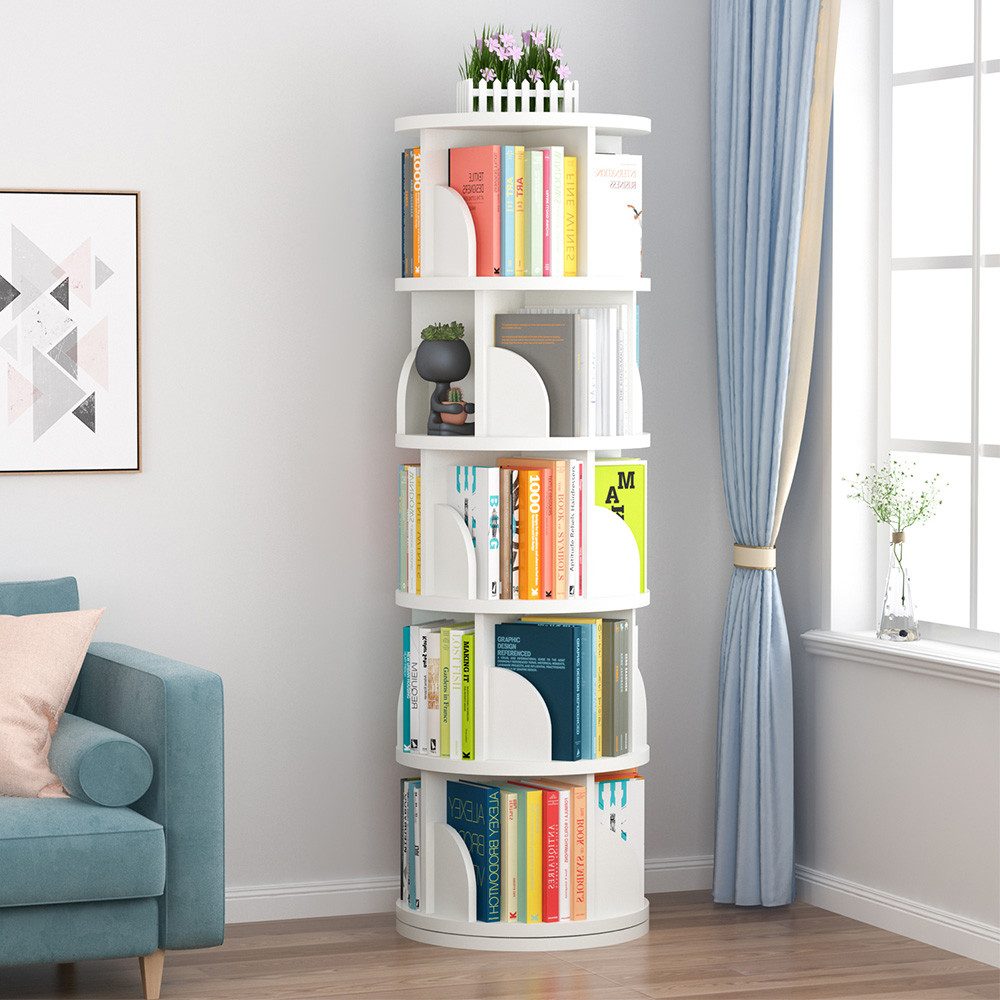 NUODWELL Bücherregal Drehbare Bücherregal, 2/3/4/5 Etagen günstig online kaufen