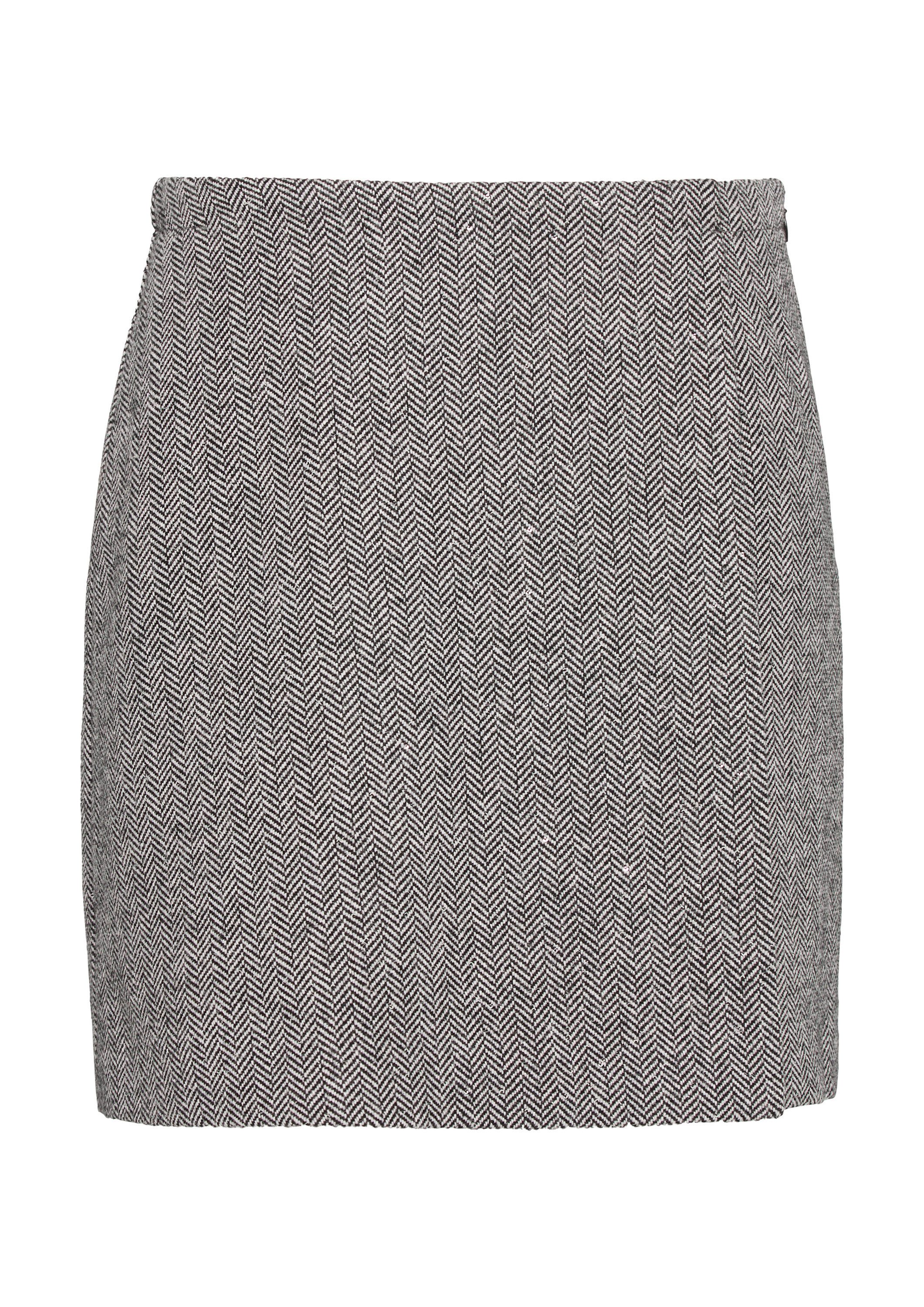 comma Shorts Hose Kurzer Wollmix-Skort mit günstig online kaufen