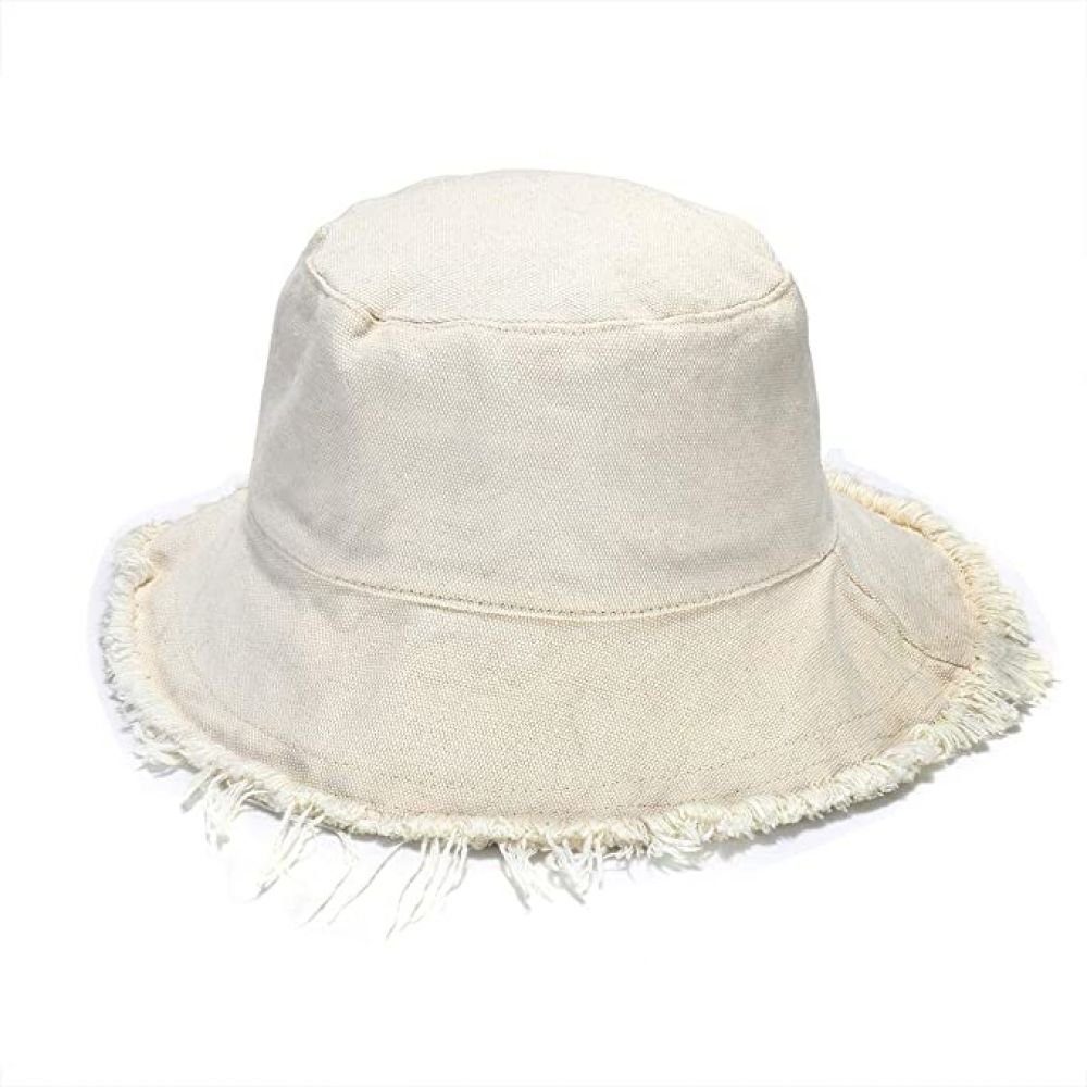 GelldG Sonnenhut Sonnenhut Herren Damen beige Hut Anglerhut Fischerhut Faltbar UV-Schutz