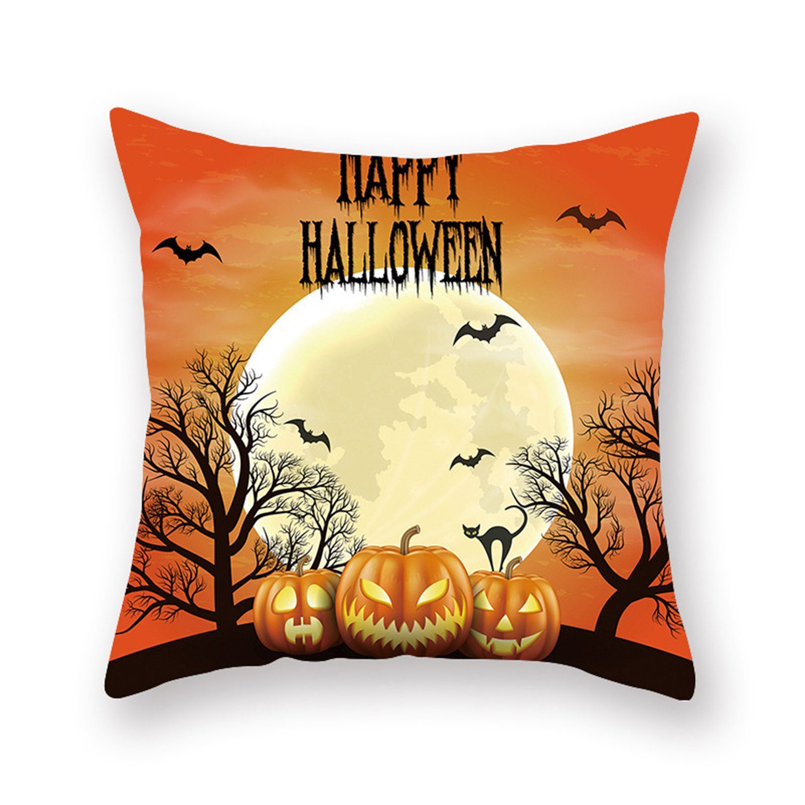 Blusmart 23 Kissenbezug Halloween-Motiv-Druck-Kissenbezug, Personalisierter,