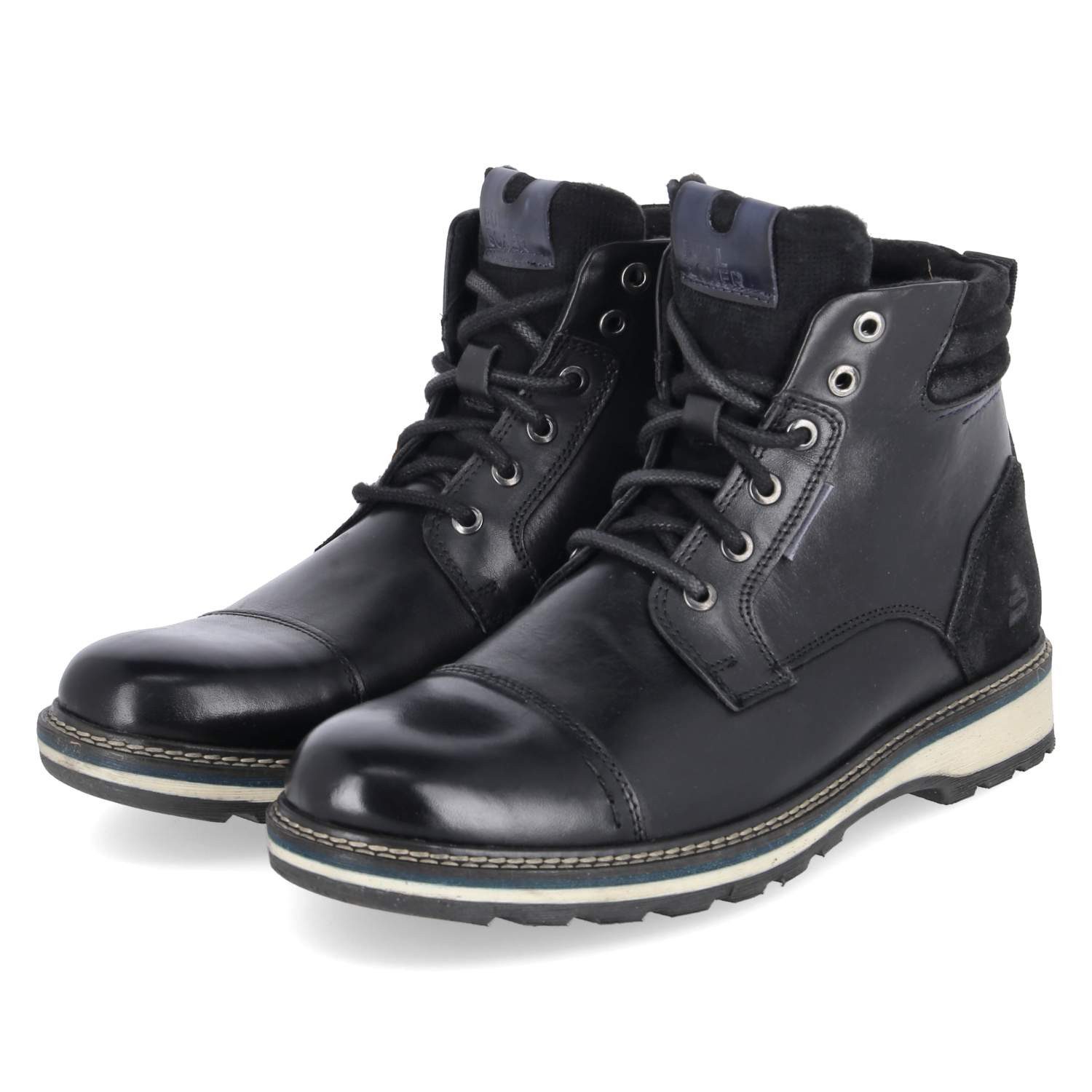 Bullboxer Bullboxer Stiefeletten 7RF0010203-2141 SMU Herren Leder black Schnürstiefel