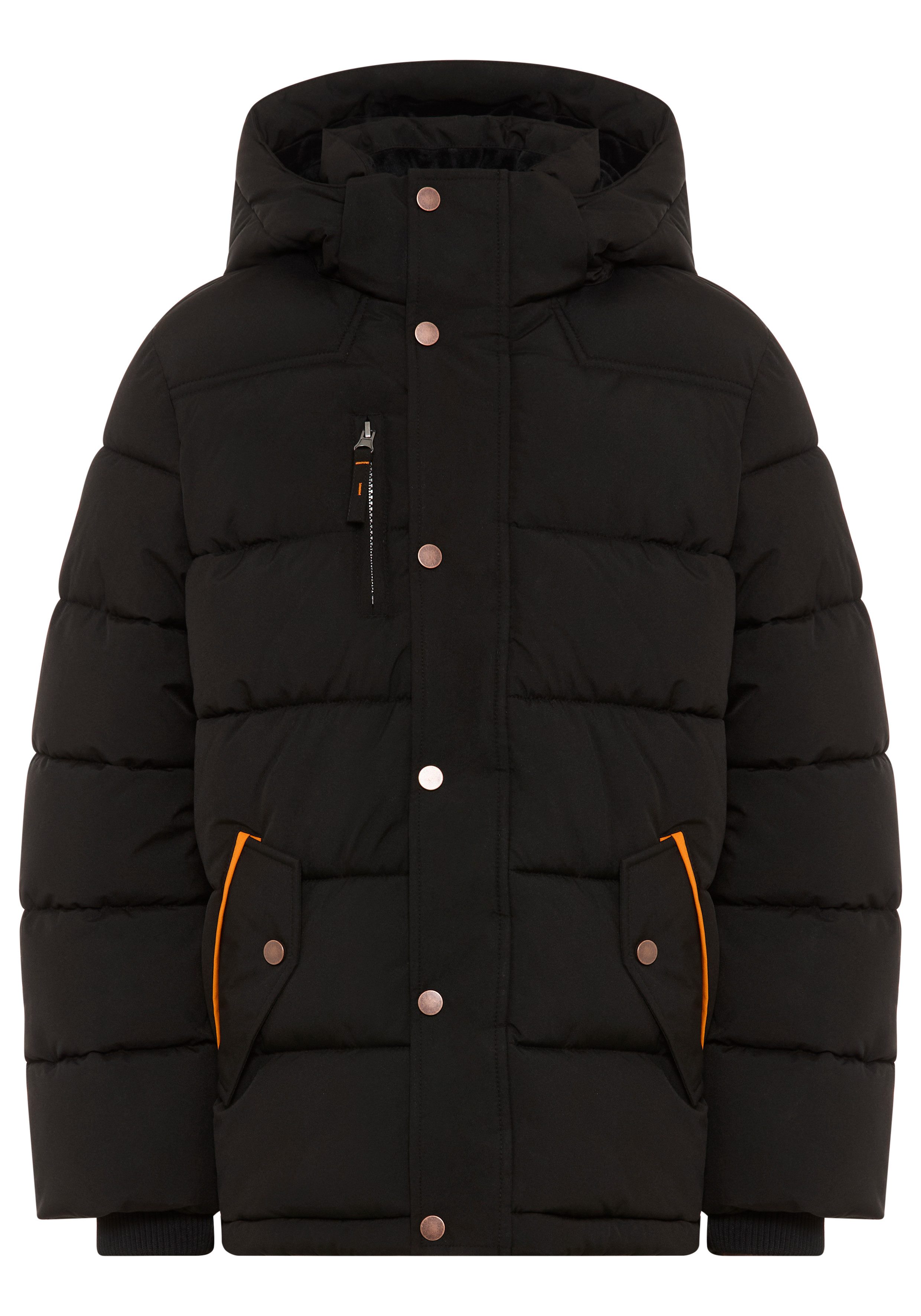 KIDSWORLD Outdoorjacke Winterwarme Jacke, gesteppt Trendige Winterjacke mit refklektierenden Details