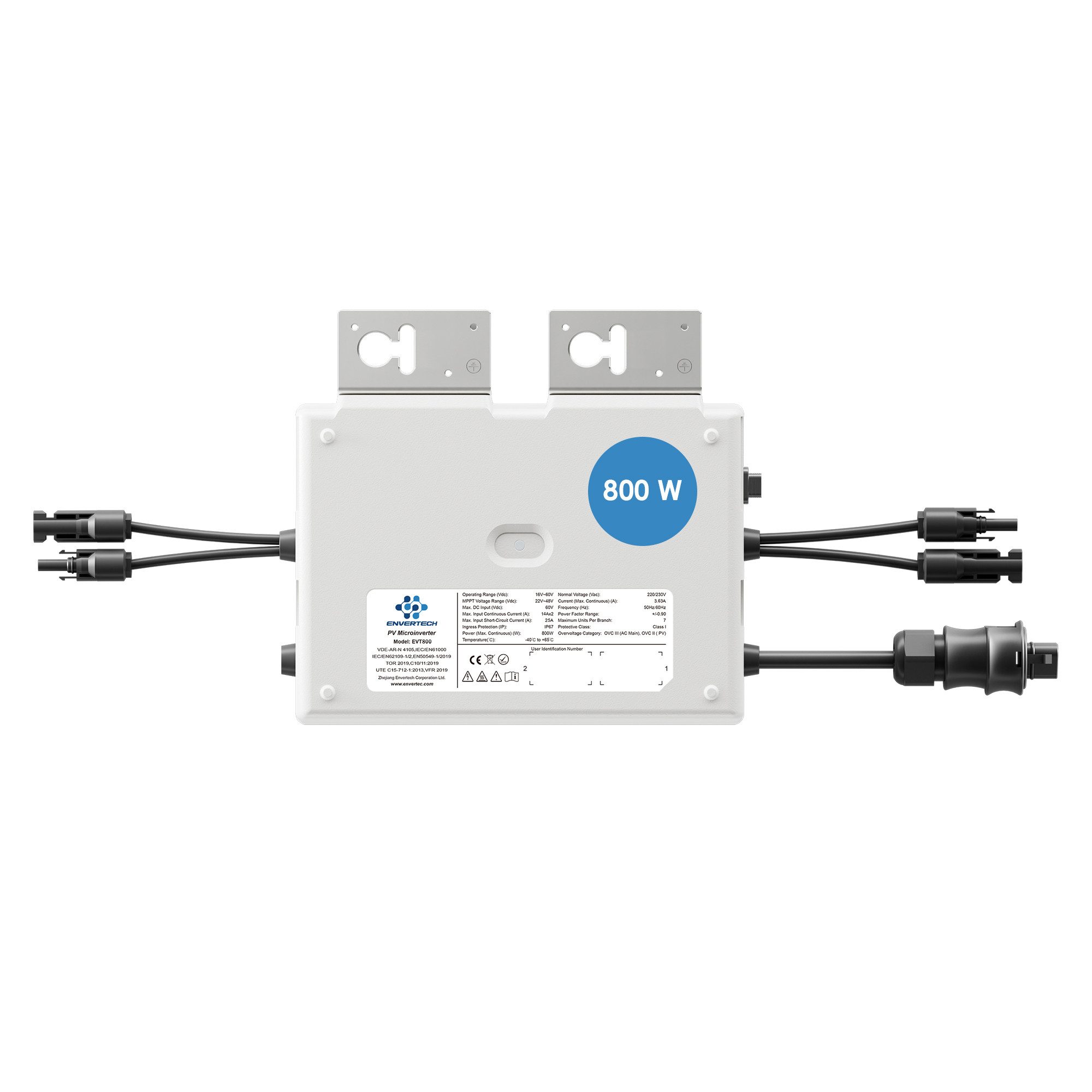 envertech Wechselrichter EVT800-B, 800W inkl. WiFi, 15 Jahre Herstellergarantie