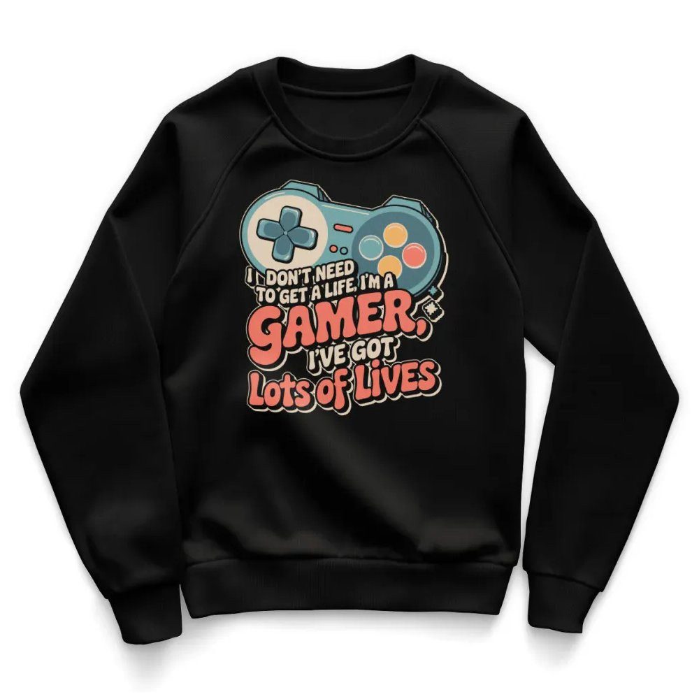 Hybris Sweatshirt I'M A Gamer - I Have Lot OF Lives Kids Sweatshirt