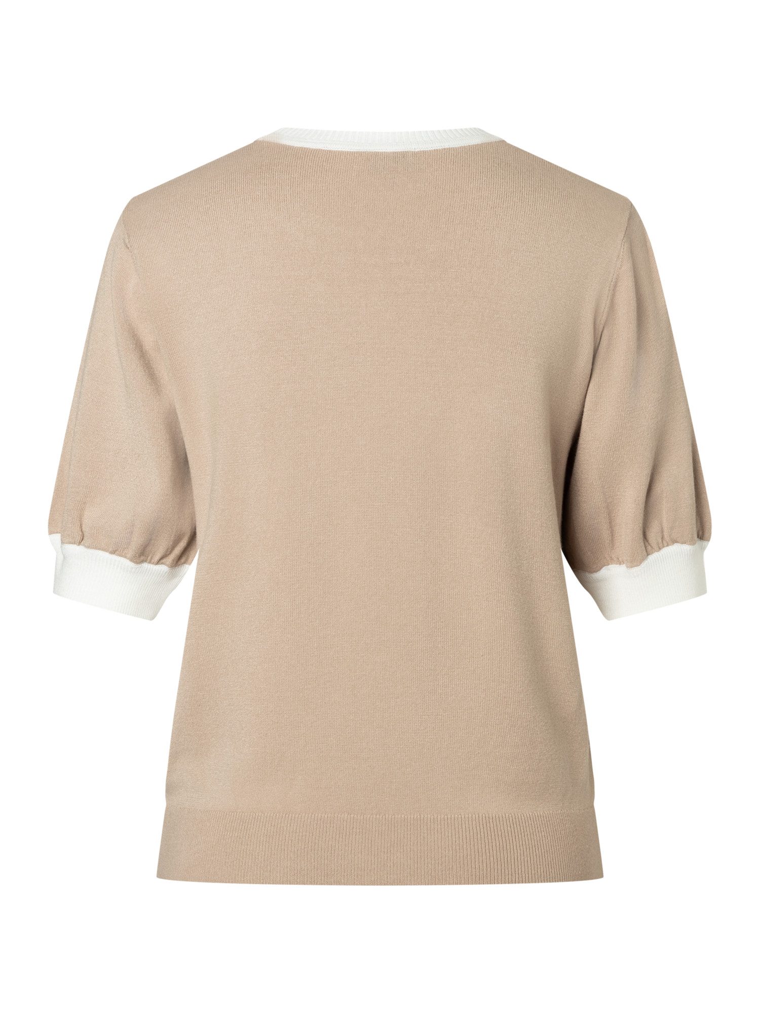 MORE&MORE Strickpullover sportiver Feinstrickpullover, Puffärmel