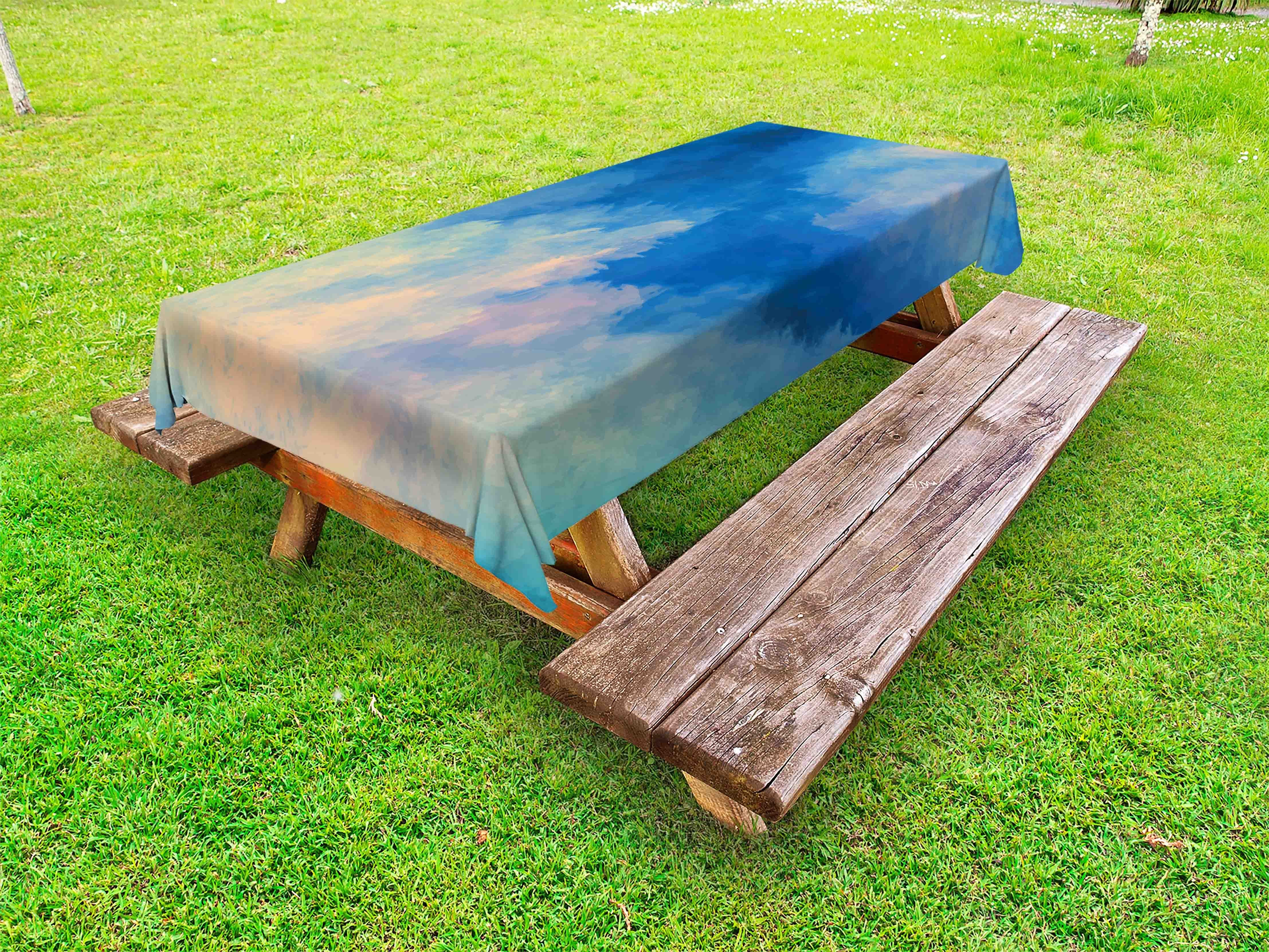 waschbare Pastel Abakuhaus Tischdecke Abstract Sky dekorative Ölgemälde Picknick-Tischdecke,