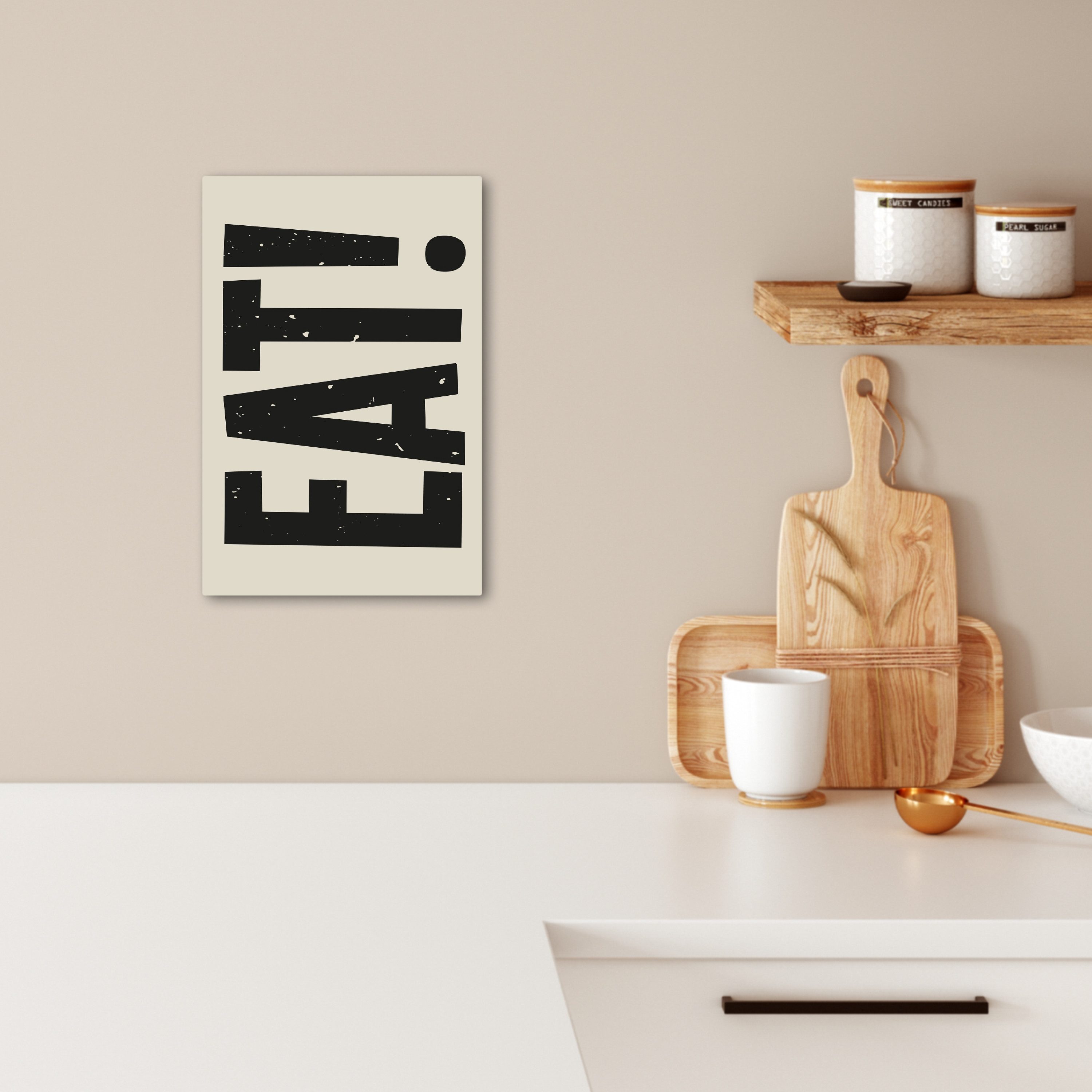 OneMillionCanvasses® Leinwandbild Lebensmittel - Schwarz - günstig online kaufen