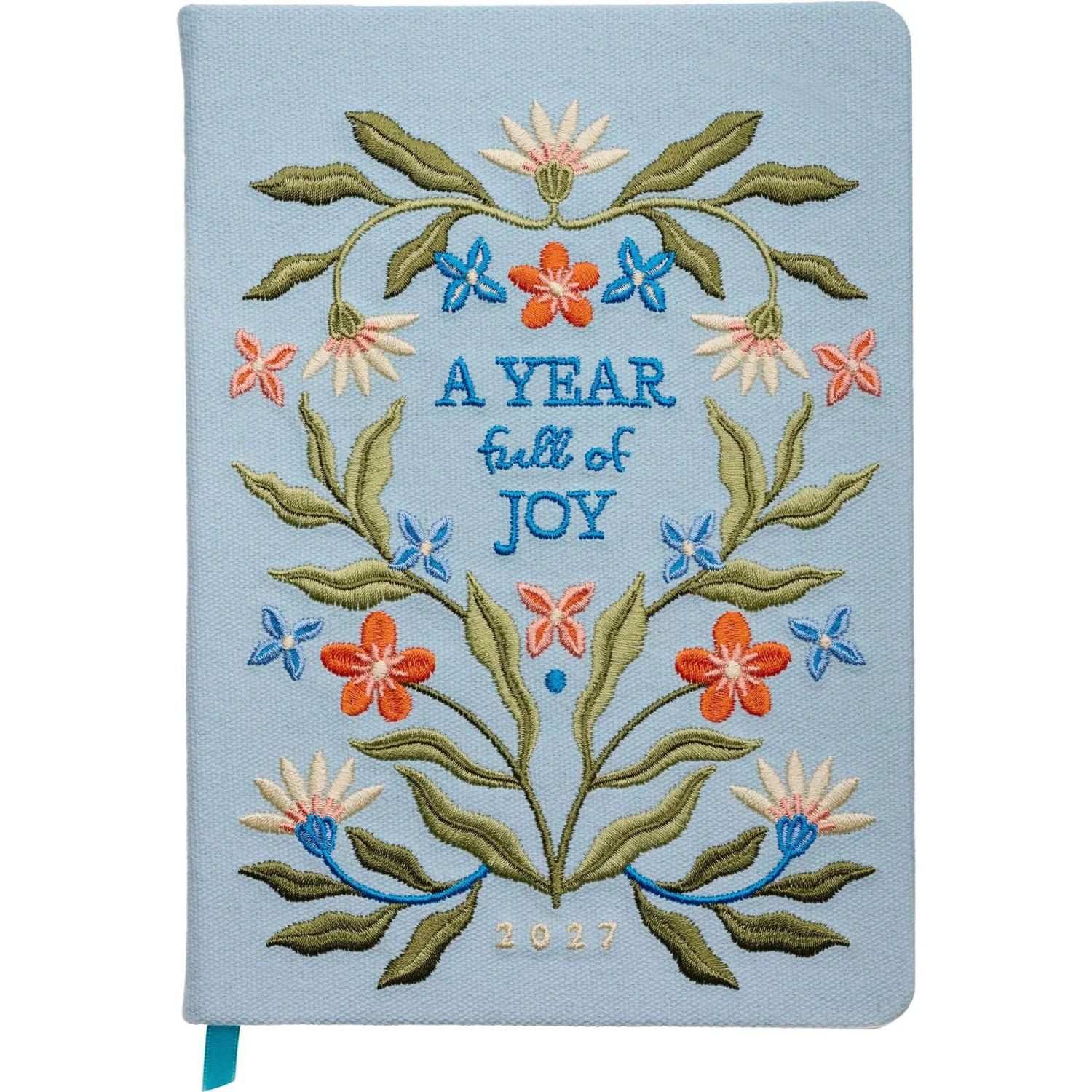 groh Verlag Taschenkalender Taschenkalender A5 2027: A Year full of Joy, bestickt, hellblau