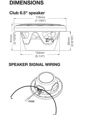 JBL Club Marine 6-1/2" 2-Wege Lautsprecher Boot Auto-Lautsprecher (MAX: Watt)