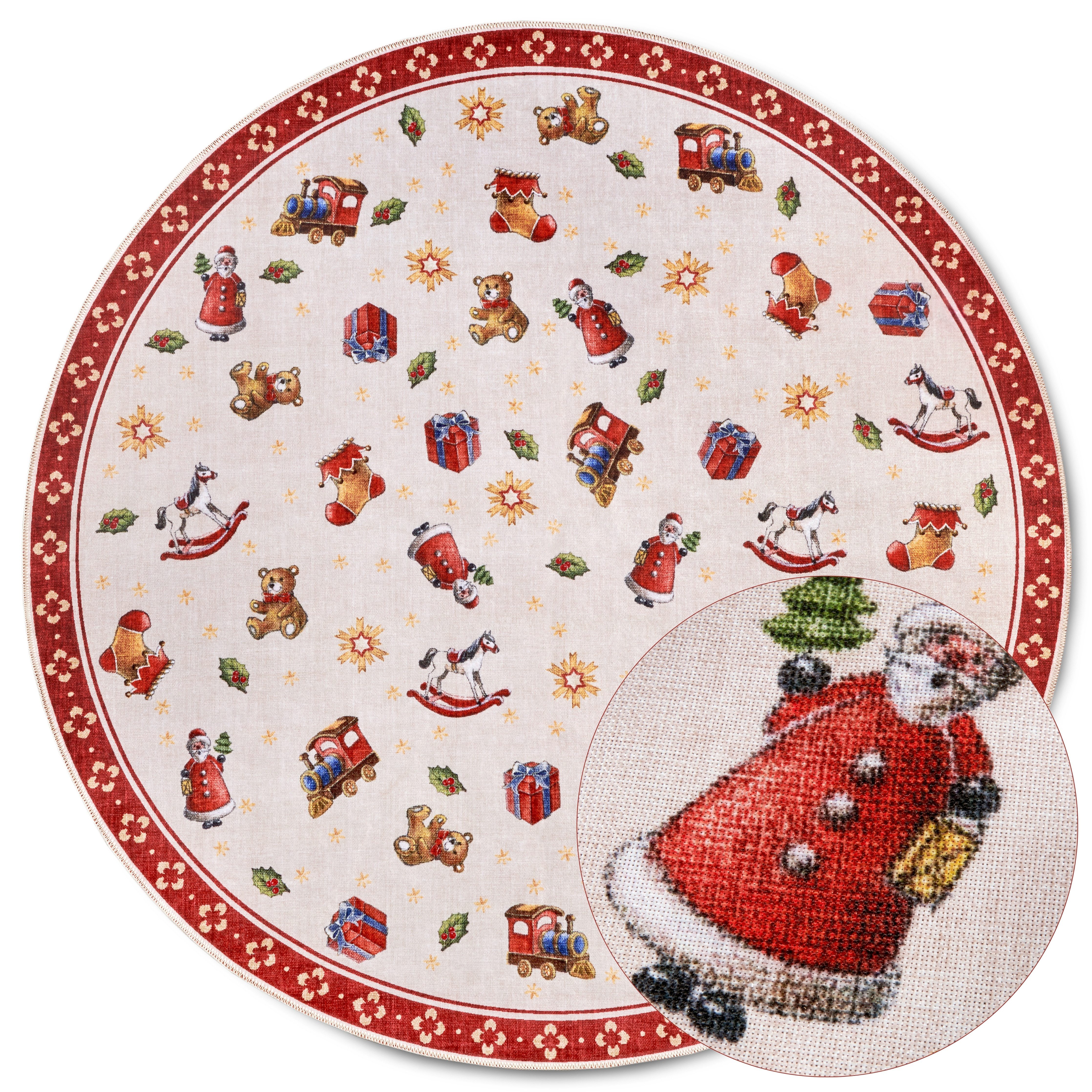 Villeroy & Boch Teppich Nostalgic Toy's Delight, eckig, rund und Läufer, Höhe: 3 mm, Weihnachten, Wohnzimmer, Flur, Geschenk, Toys Delight, Dekoration – Bild 4 von 5