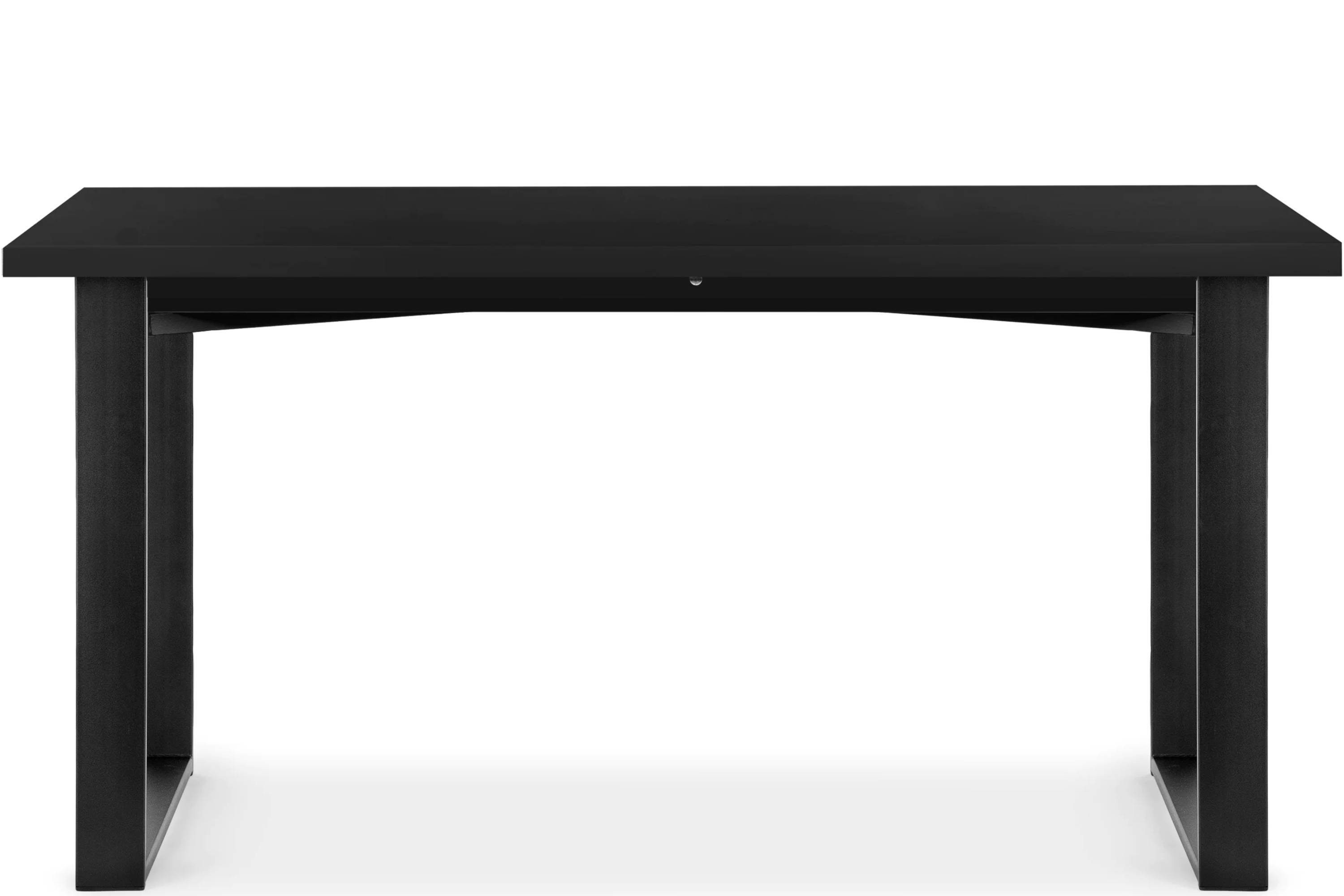 Konsimo Esstisch CETO Esszimmertisch ausziehbar 190cm, schwarz | Küchentisch schwarz Loft-Stil 150x80cm, rechteckig, bis