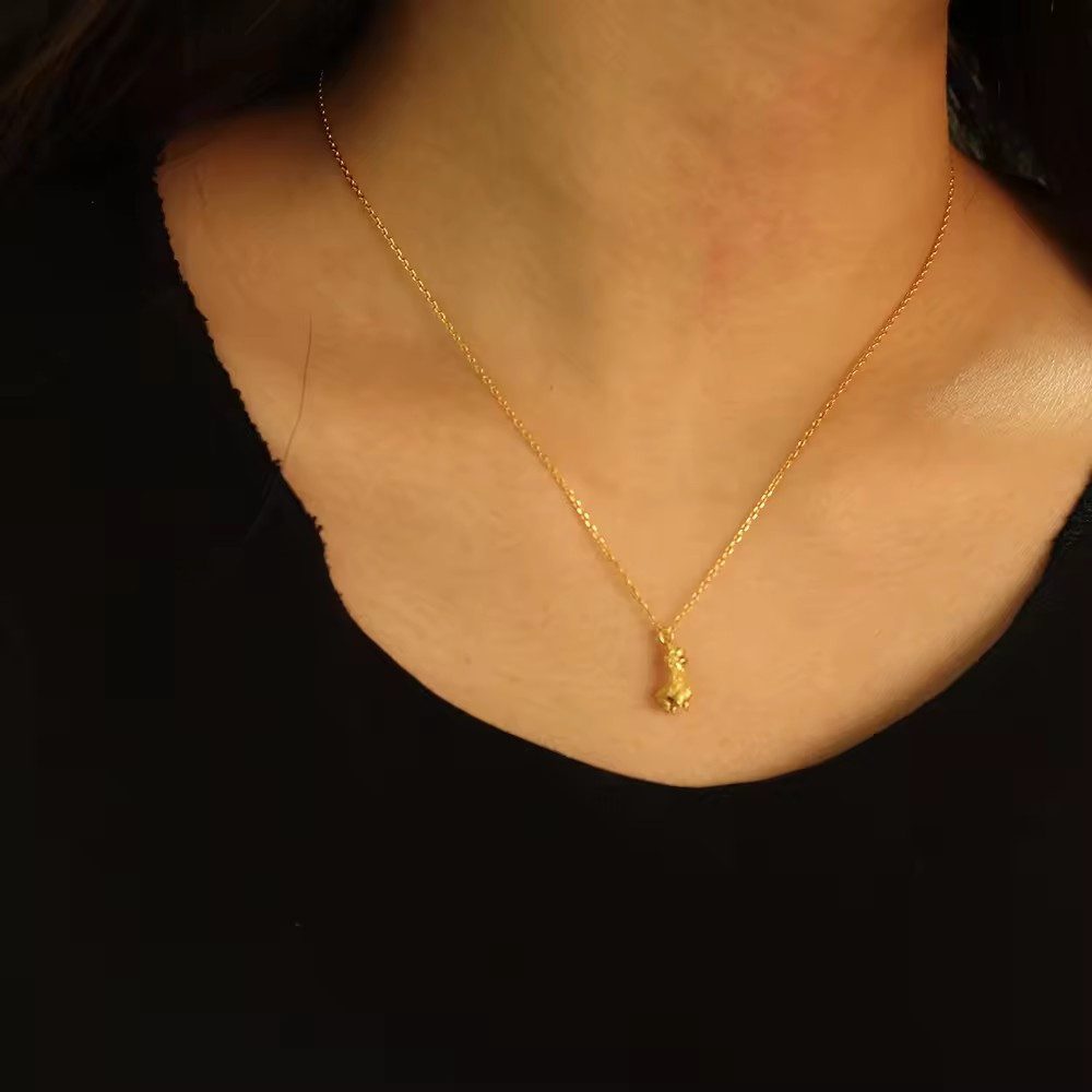 Runde Perlé Kette mit Anhänger süßer günstig online kaufen