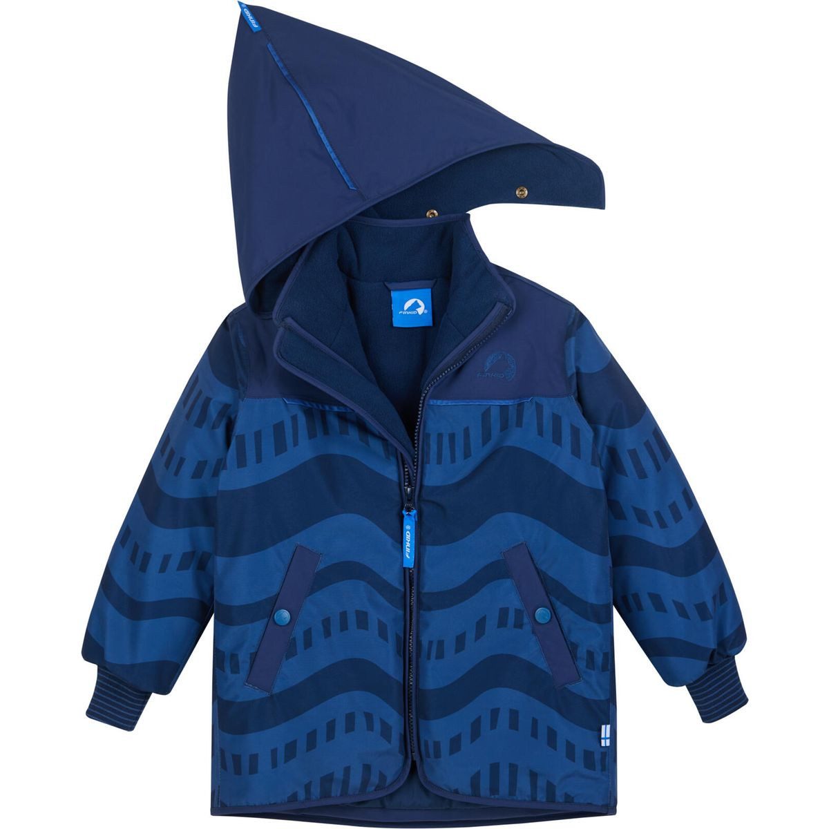 Finkid Outdoorjacke Kuvio Warme und wasserdichte Winterjacke mit reflektierenden Elementen und