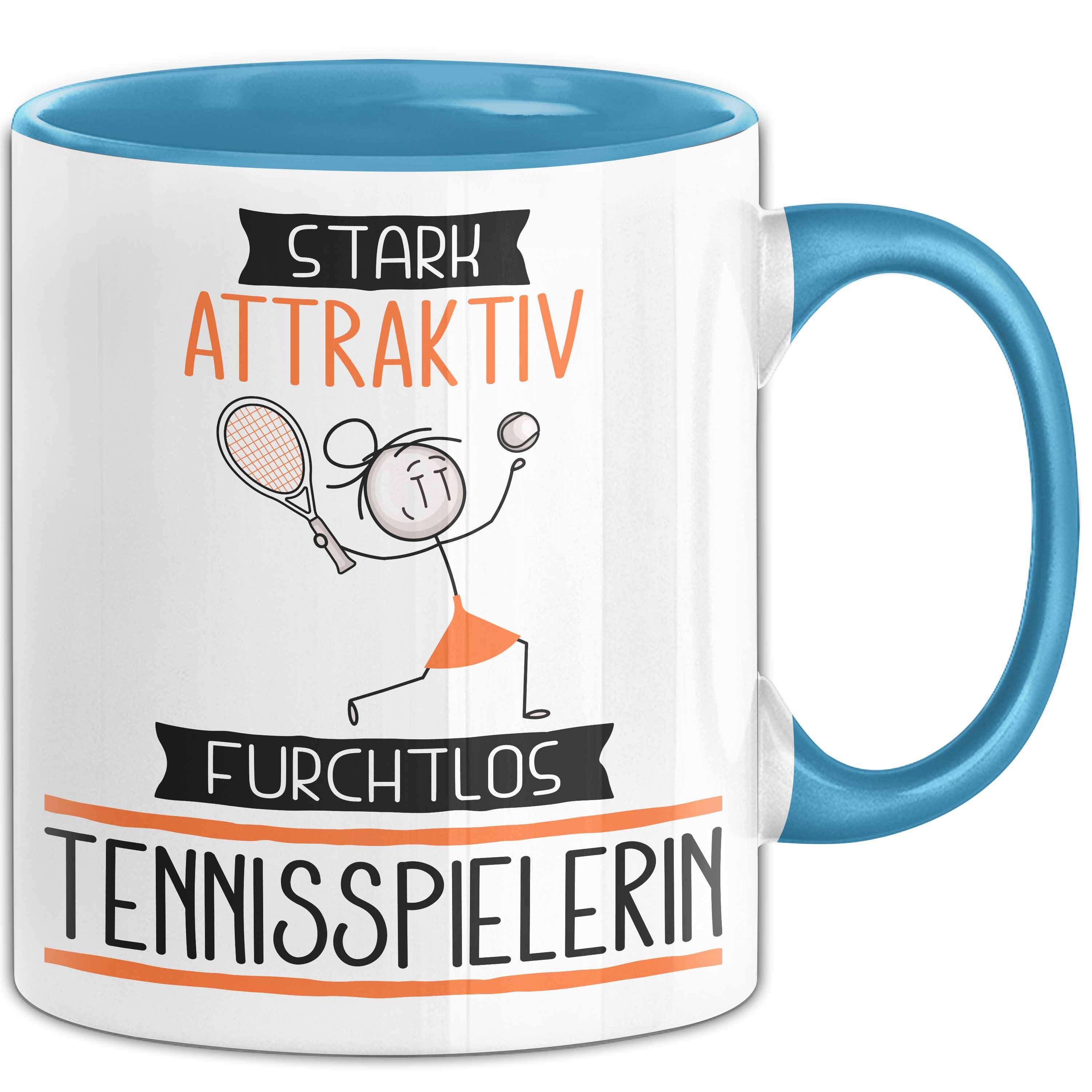 Trendation Tasse Tennisspielerin Tasse Geschenk Becher Stark Attraktiv Furchtlos Tenn