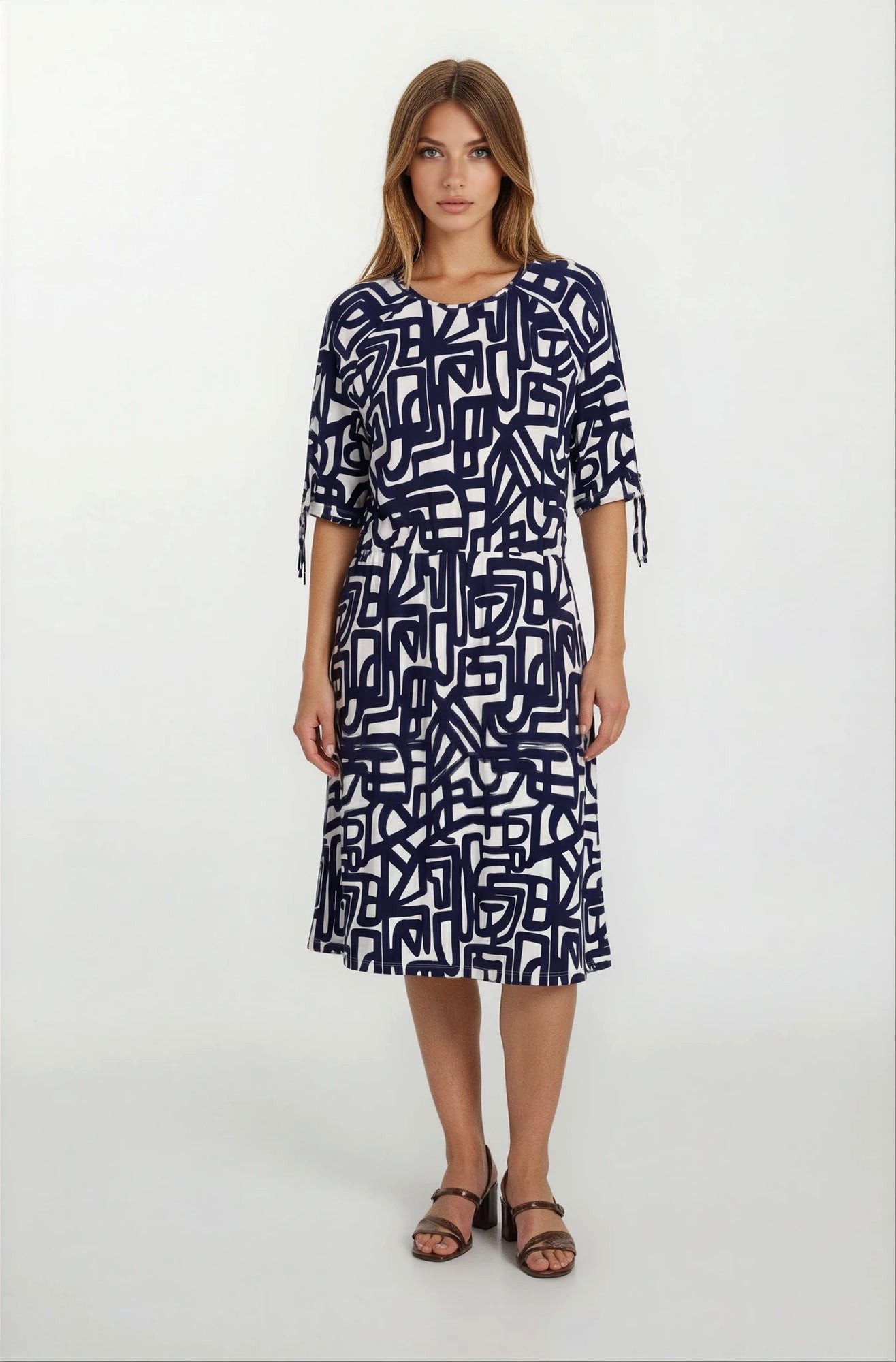 Jerseykleid Jersey Kleid 1/2 Arm