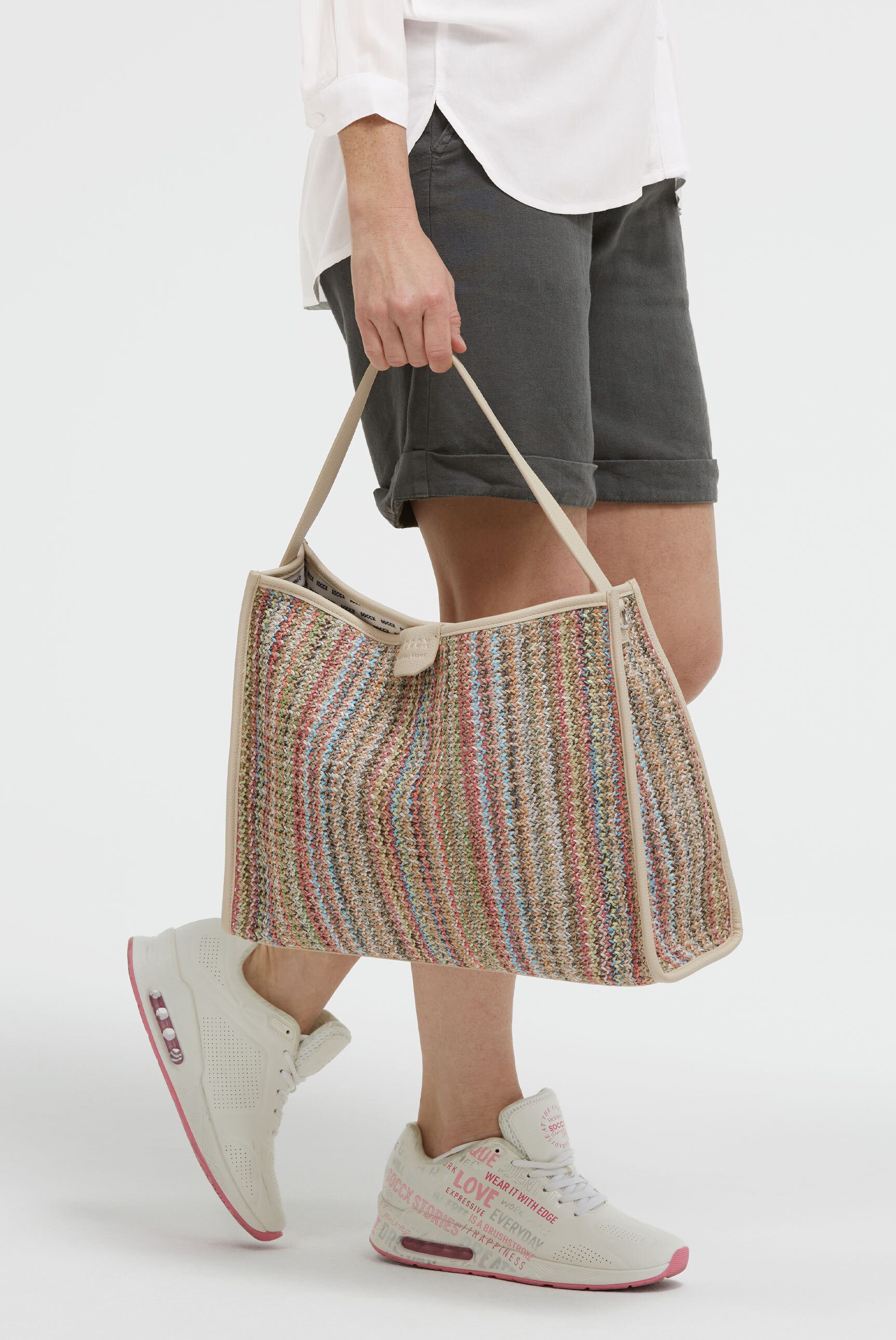 SOCCX Henkeltasche, mit verstärktem Boden