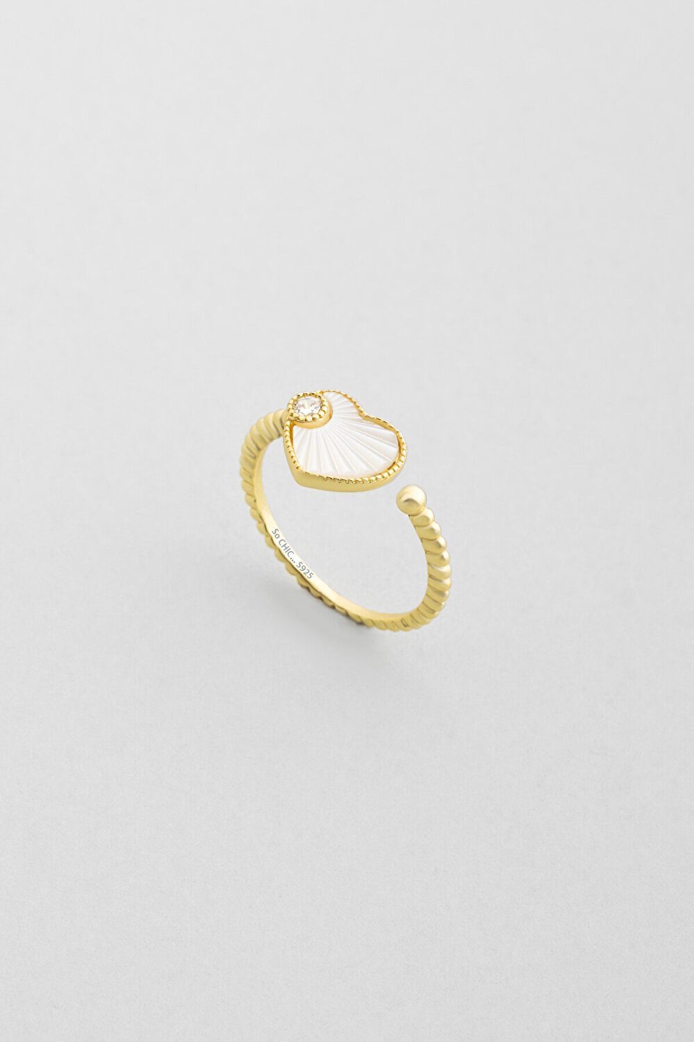 So CHIC... Silberring Lumora 18K Gelbgold Ring verstellbar