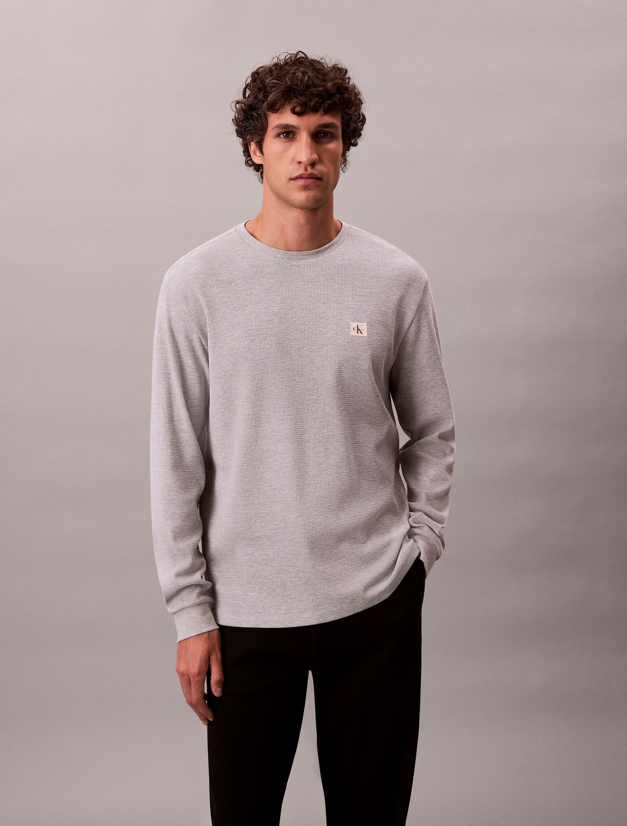 Calvin Klein Jeans Langarmshirt LS WAFFLE günstig online kaufen