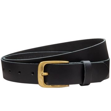 COLOGNEBELT Ledergürtel OM316-SL-Schwarz MADE IN GERMANY, Schwarz Kürzbar, 100 % Echtleder, Aus einem Stück, Unisex