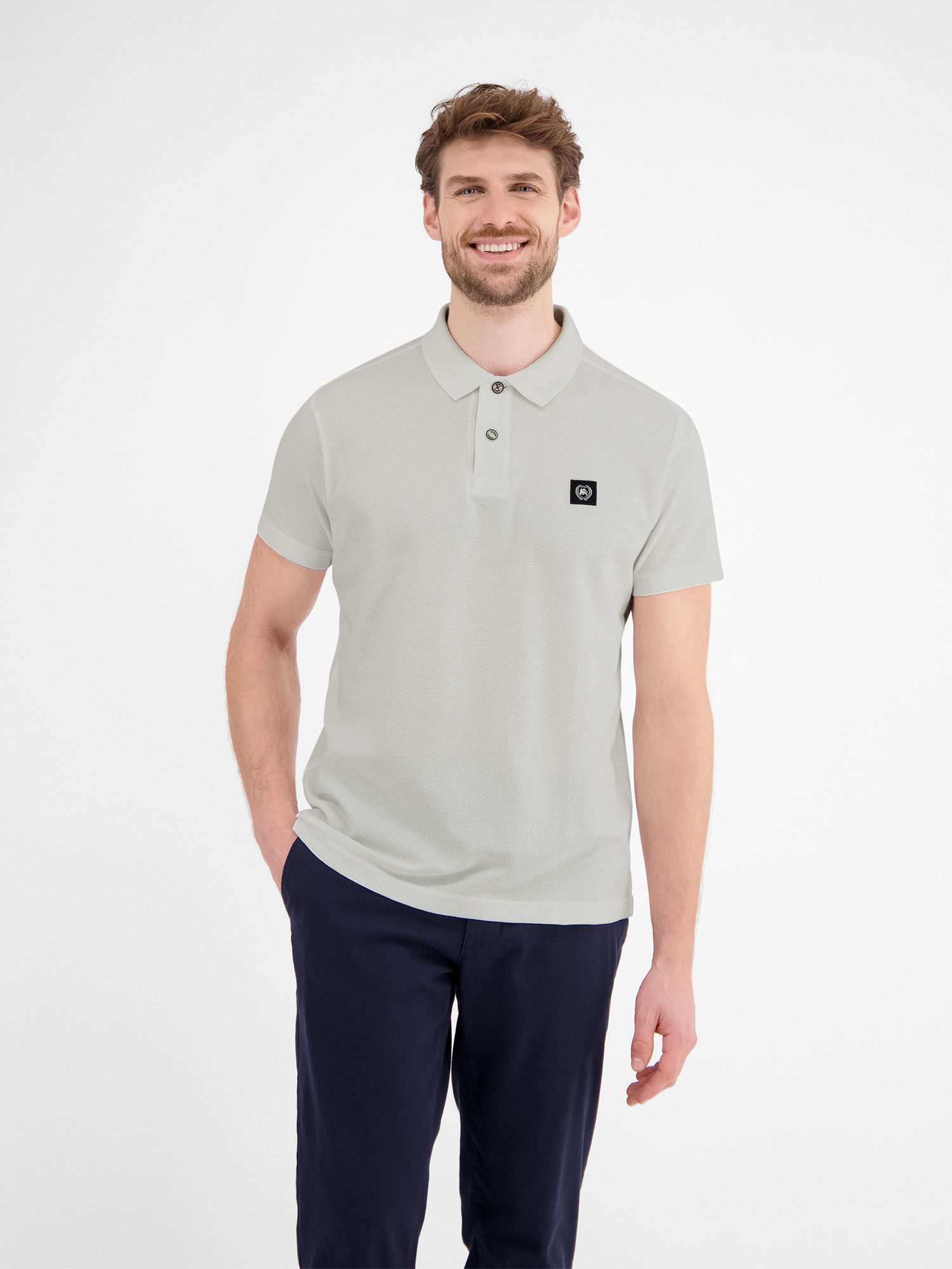 LERROS Poloshirt Poloshirt in weicher Waffelpiquéqualität