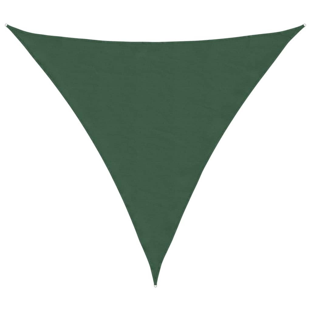 furnicato Sonnensegel Dreieckiges 3 x 3 x 3 m Dunkelgrün aus PU-beschichtetem, (1-tlg)