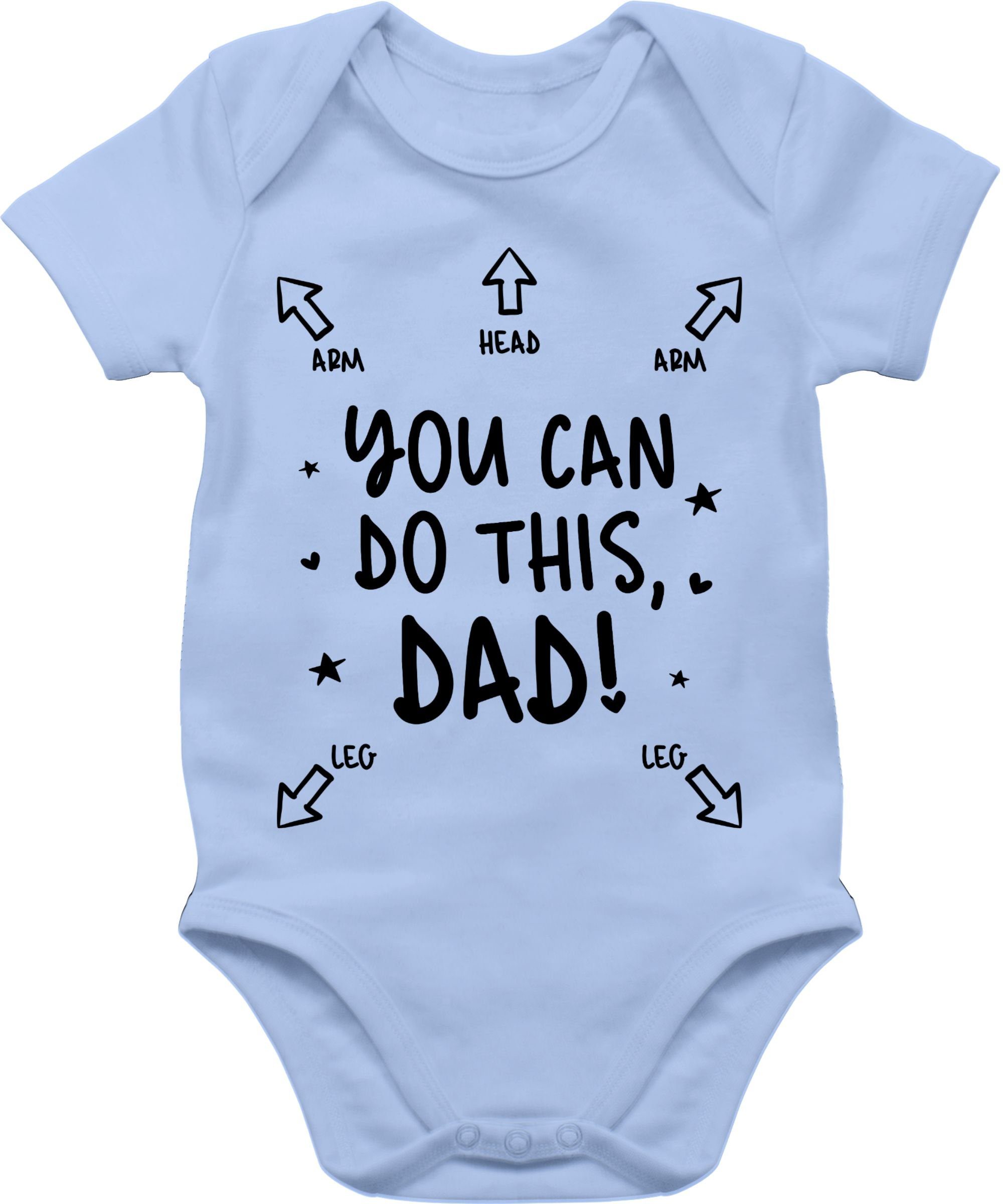 Shirtracer Shirtbody You can do this Dad - Anleitung für Papa Strampler Baby Mädchen & Junge 2 Babyblau