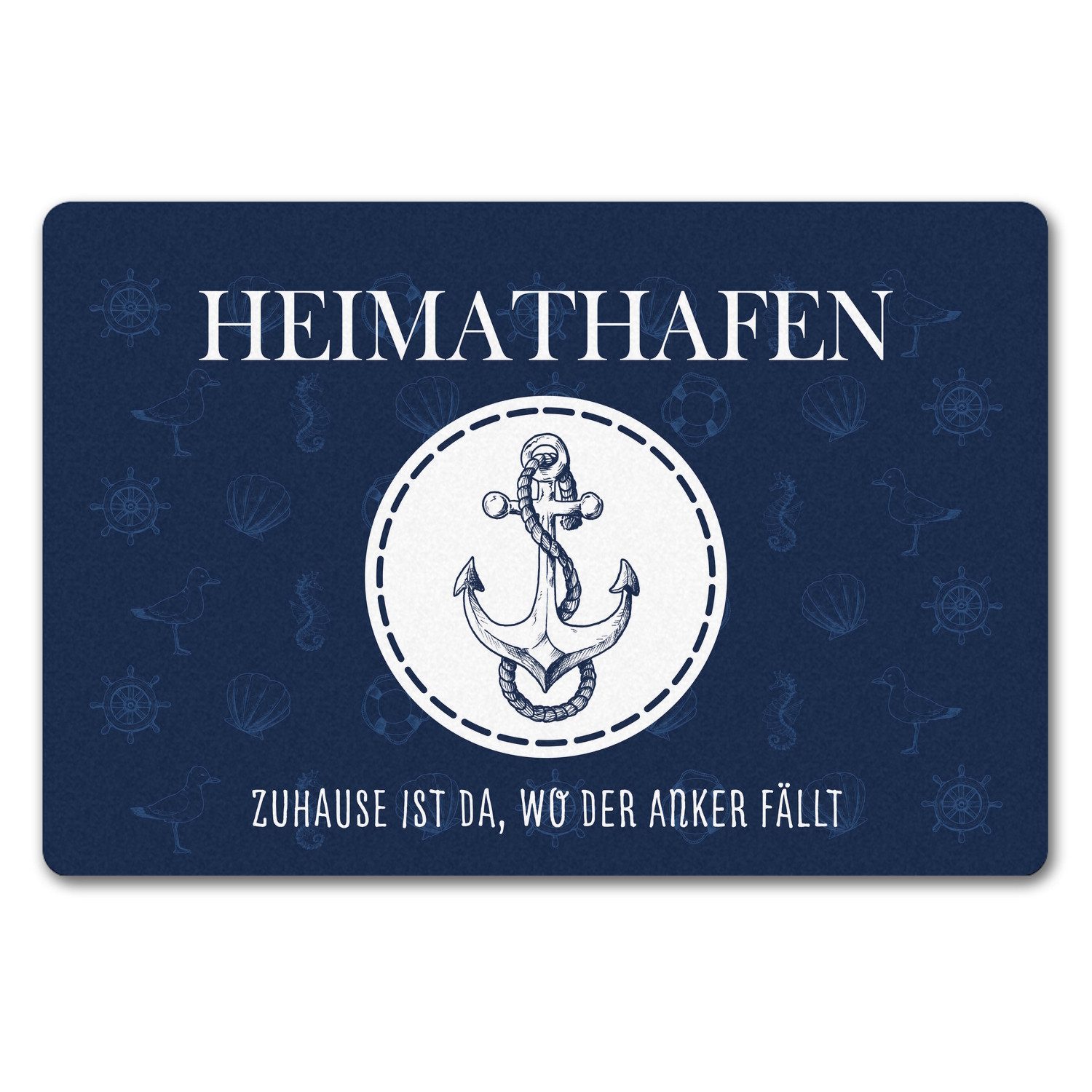 speecheese Fußmatte Heimathafen Zuhause ist da wo der Anker fällt Fußmatte günstig online kaufen