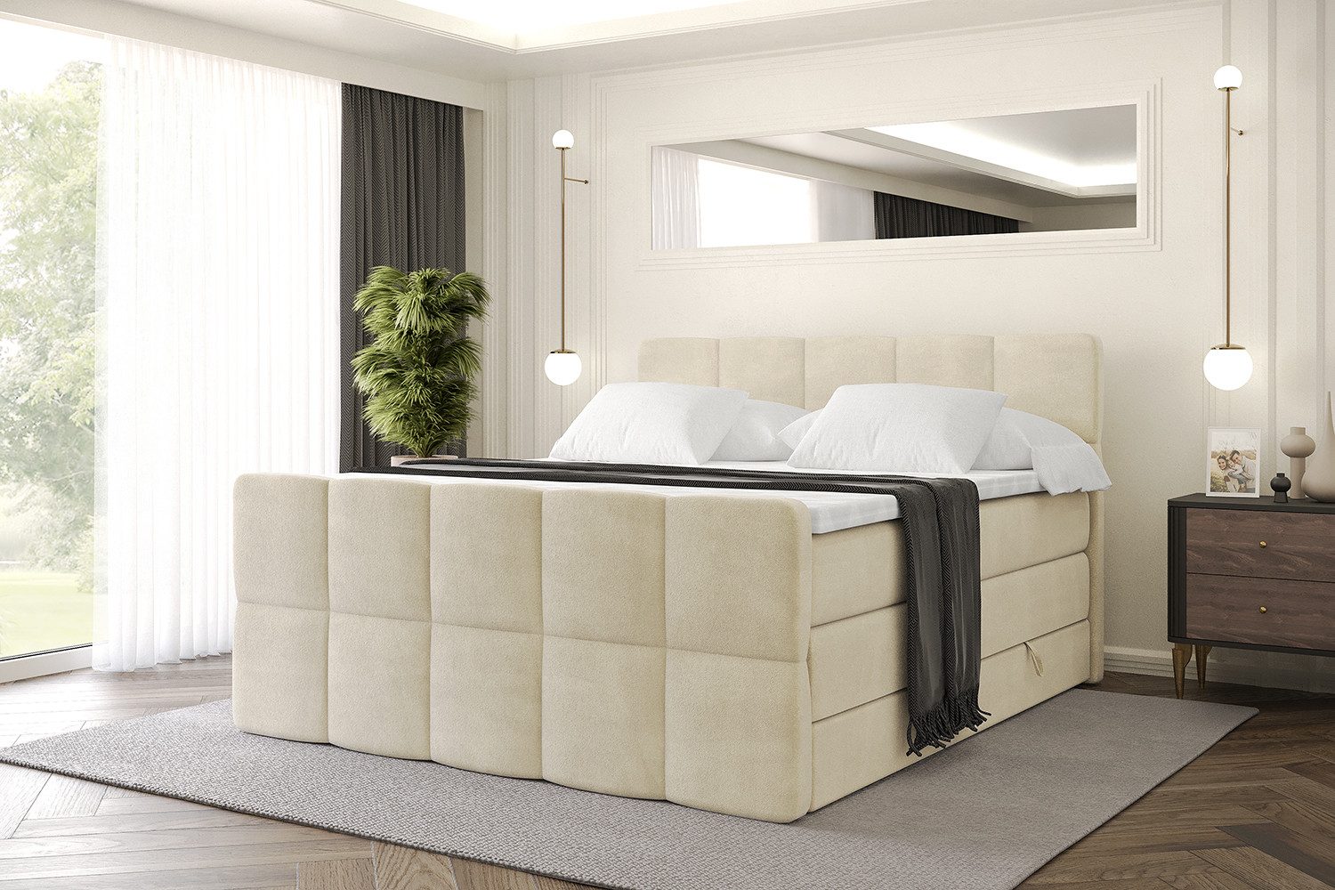 ALTDECOR Boxspringbett LIRO-Z KING (Multipocket-Matratze H4, günstig online kaufen