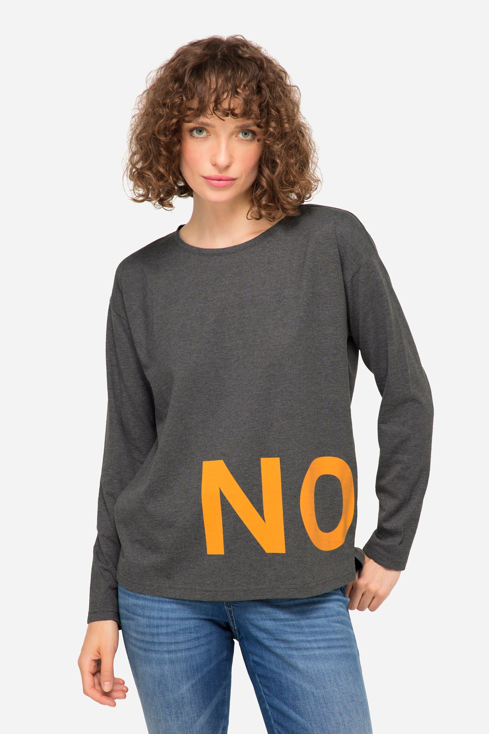 Laurasøn T-Shirt T-Shirt NOW Statement-Print Rundhals günstig online kaufen