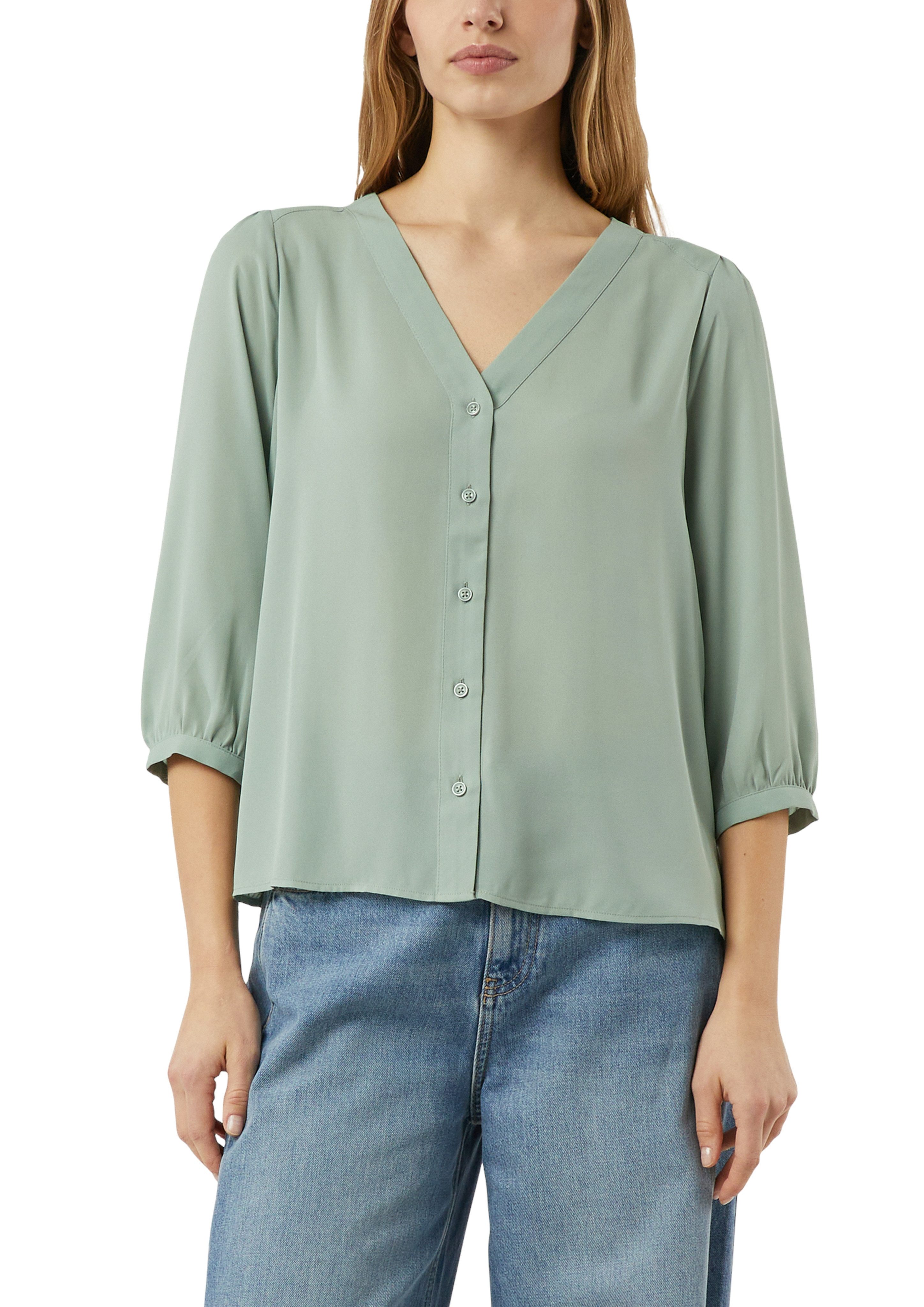 comma Shirtbluse mit V-Ausschnitt günstig online kaufen