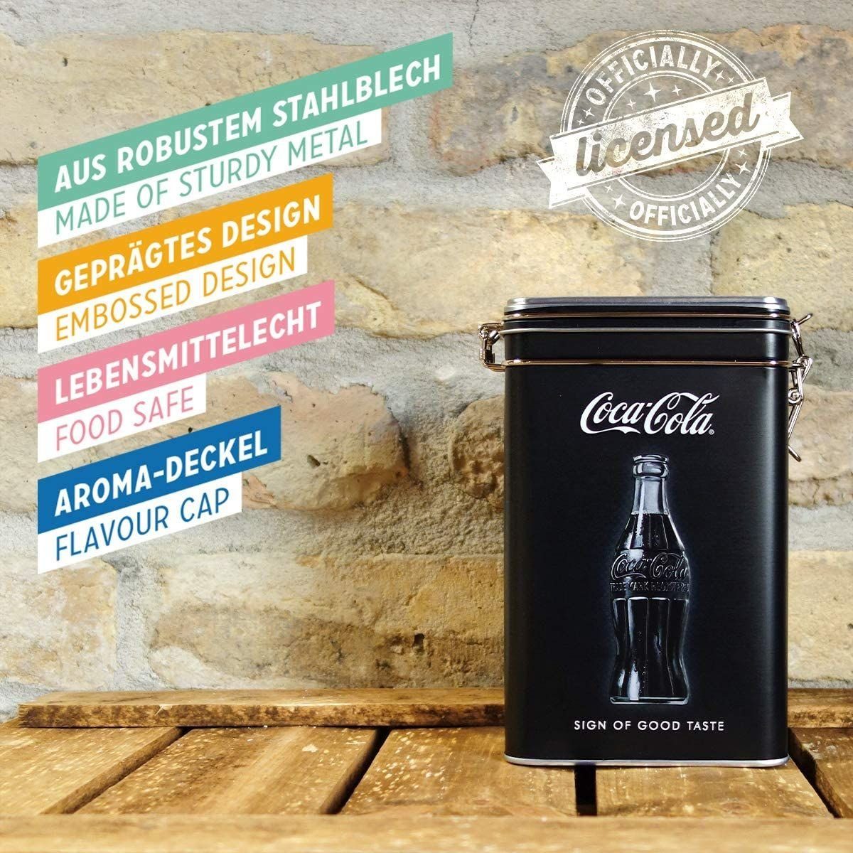 Nostalgic-Art Kaffeedose Aromadose - Coca-Cola - Good Of Coca-Cola - Taste Sign
