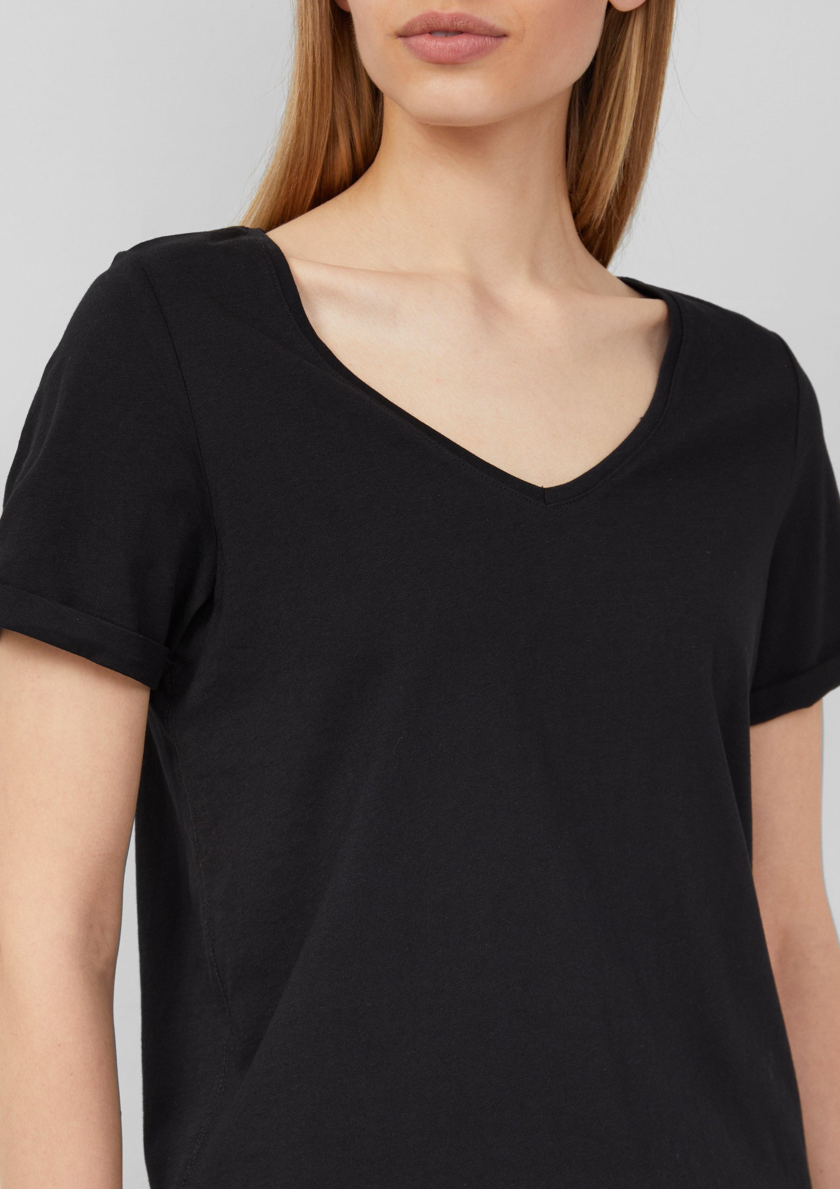 s.Oliver Kurzarmshirt Weiches T-Shirt aus Baumwolle günstig online kaufen