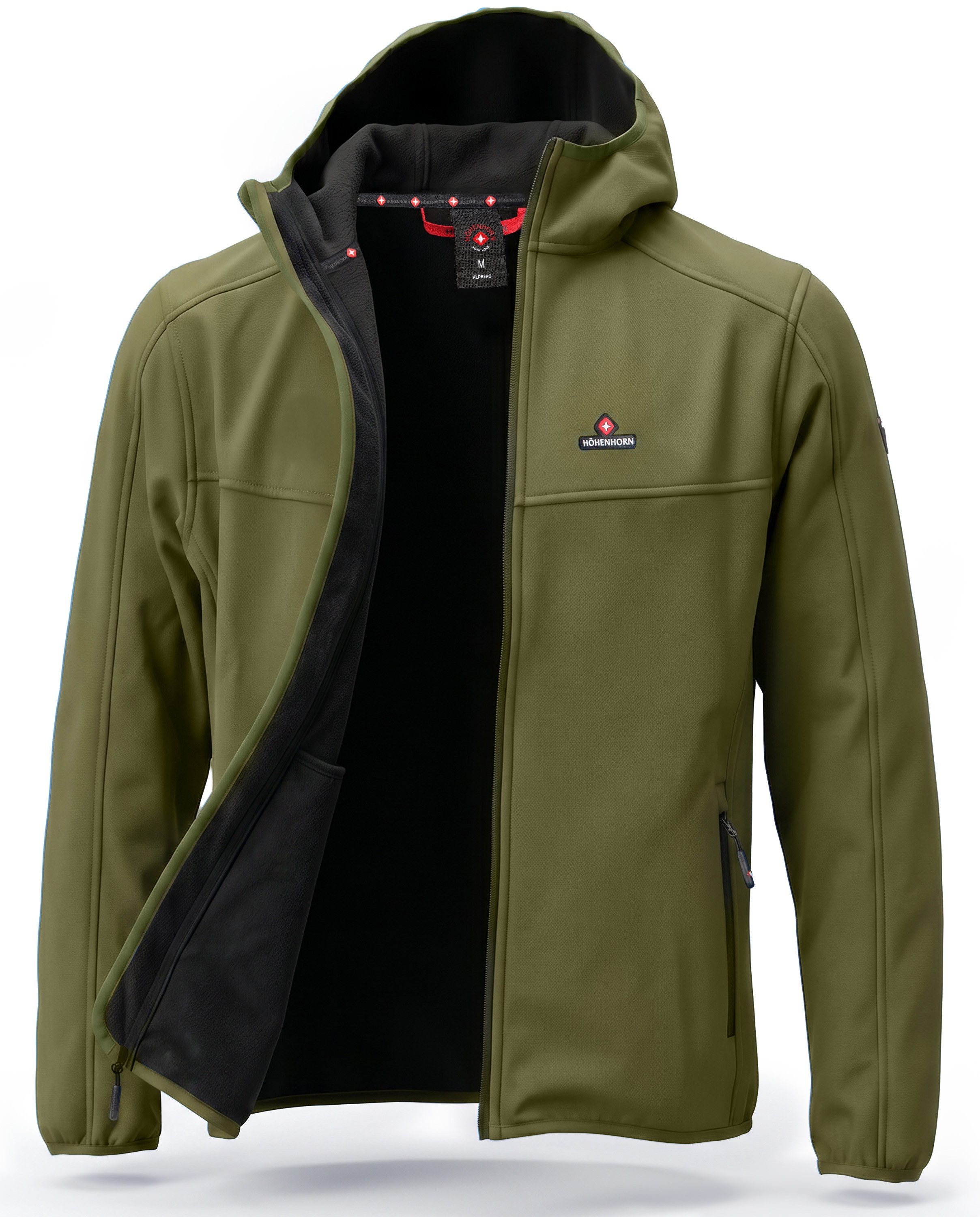 Höhenhorn Softshelljacke Alpberg Herren leichte Jacke für Männer Outdoor Übergangsjacke Microfleece-Innenfutter, Atmungsaktiv