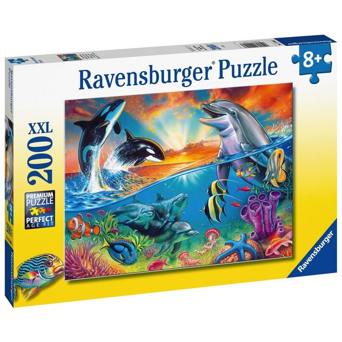 Ravensburger Puzzle 200 Teile Ravensburger Kinder Puzzle XXL Dragons Ozeanbewohner 12900 200 Puzzleteile