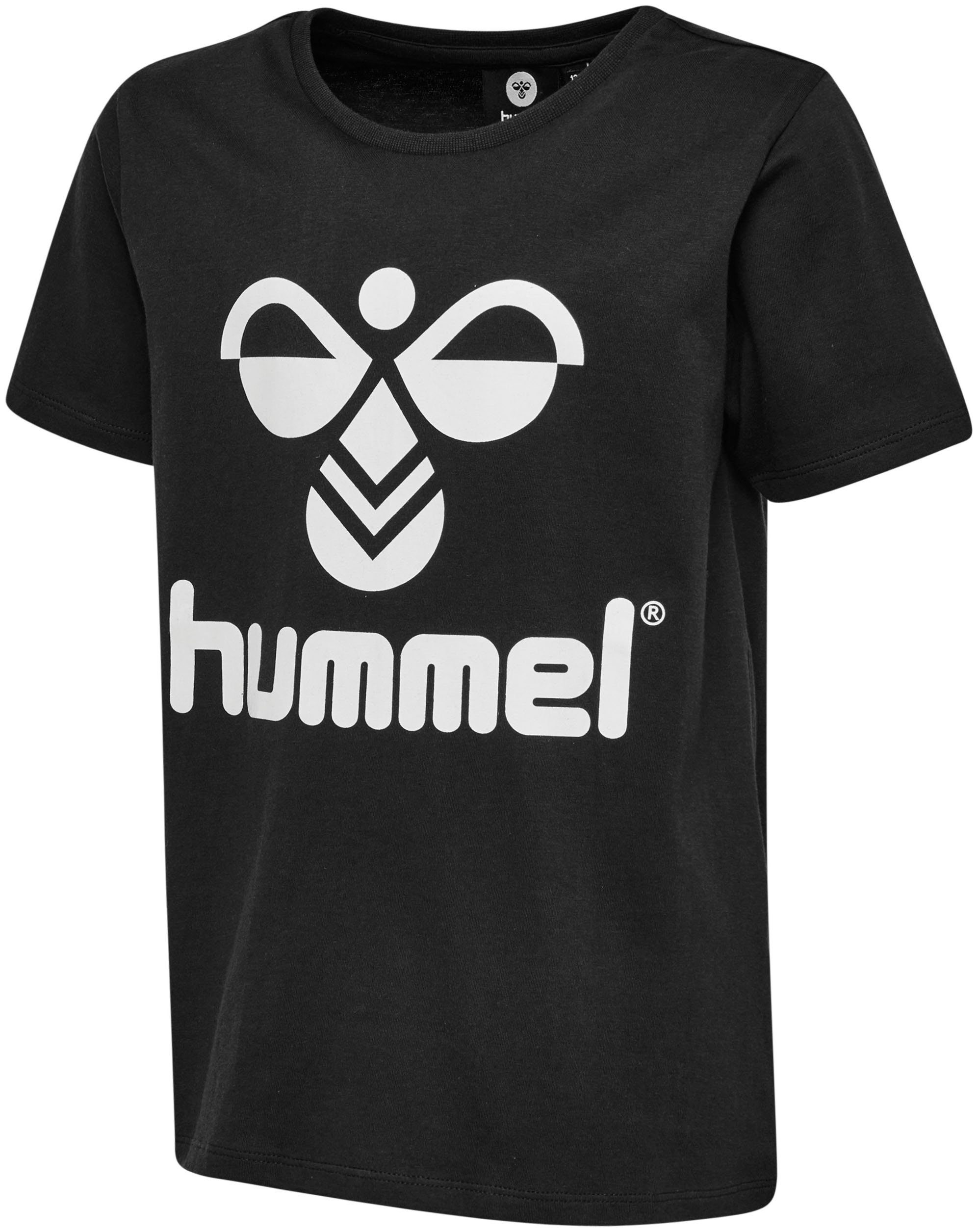 Kinder Short T-Shirt für Sleeve schwarz T-SHIRT hummel (1-tlg) HMLTRES -