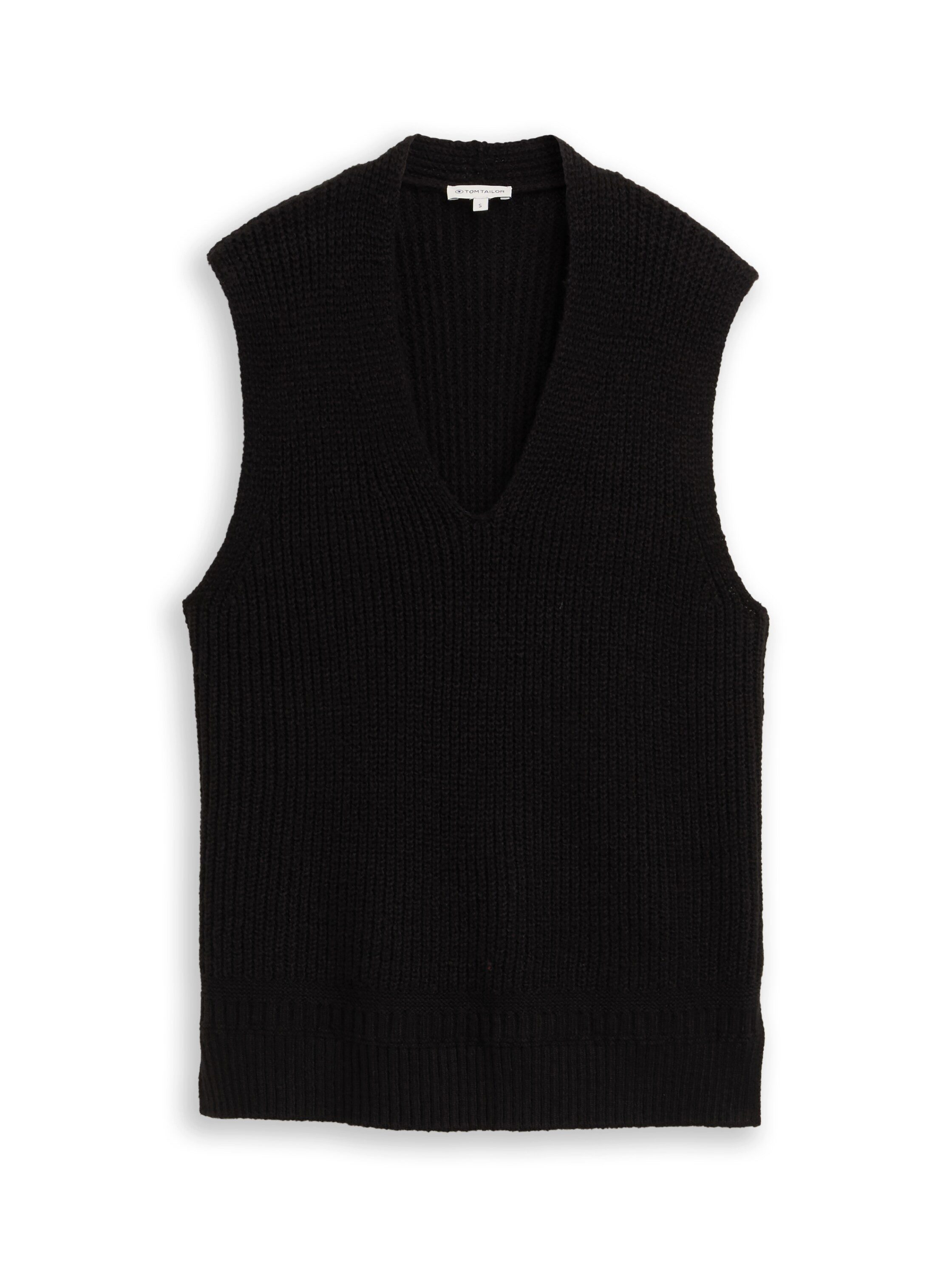 TOM TAILOR Kurzweste Pullunder mit V-Ausschnitt günstig online kaufen