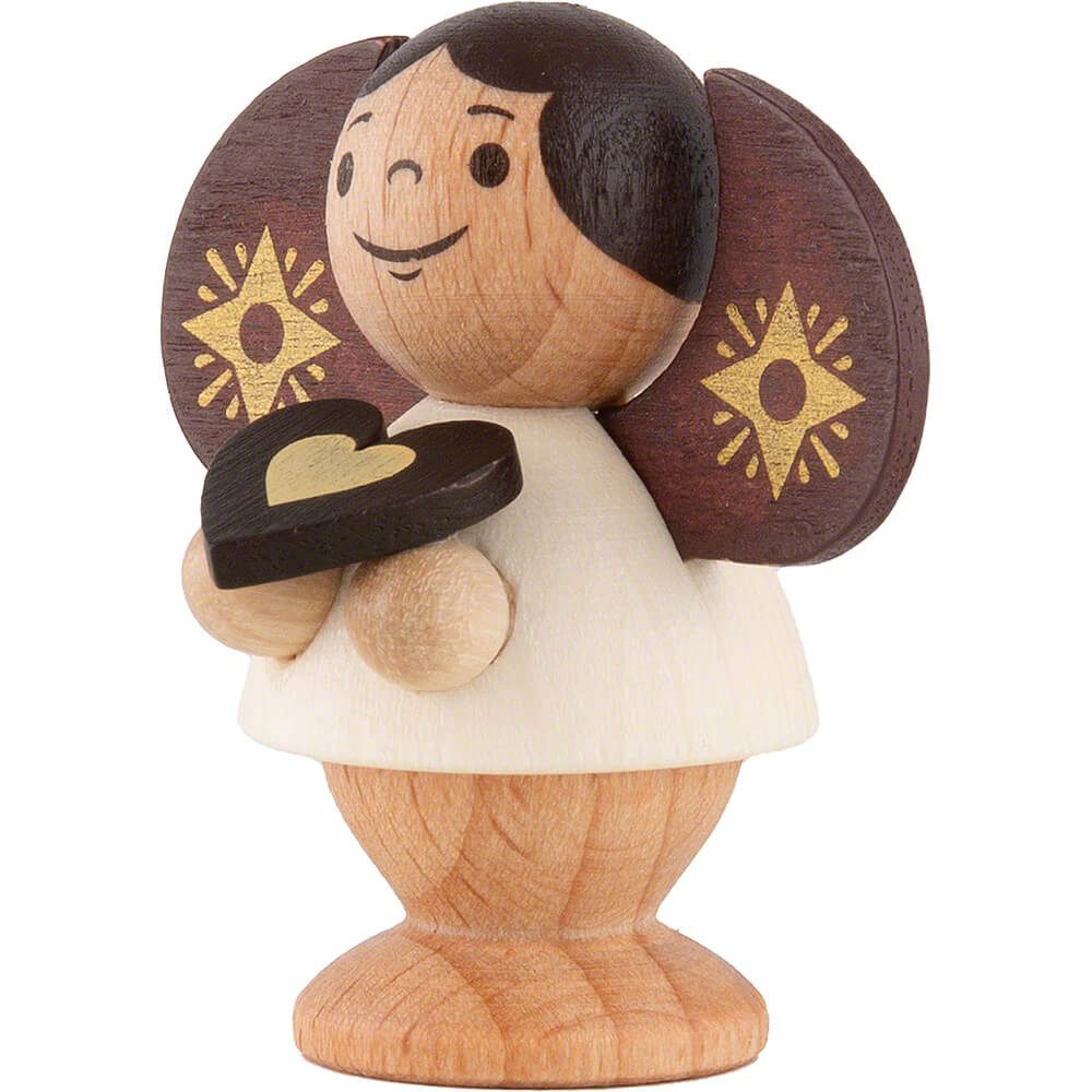 Spielwarenmacher Günther e.K. Dekofigur Sternengel mit Herz natur (4,5cm) von Spielwarenmacher Günther