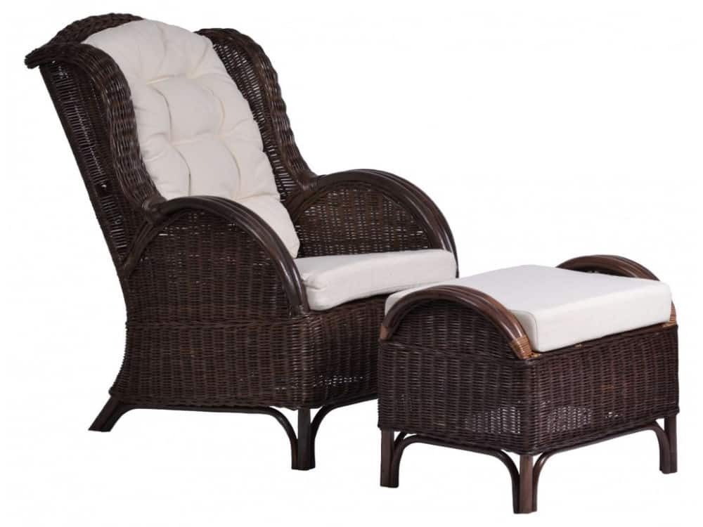 MiaMöbel Sessel, aus Rattangeflecht Braun