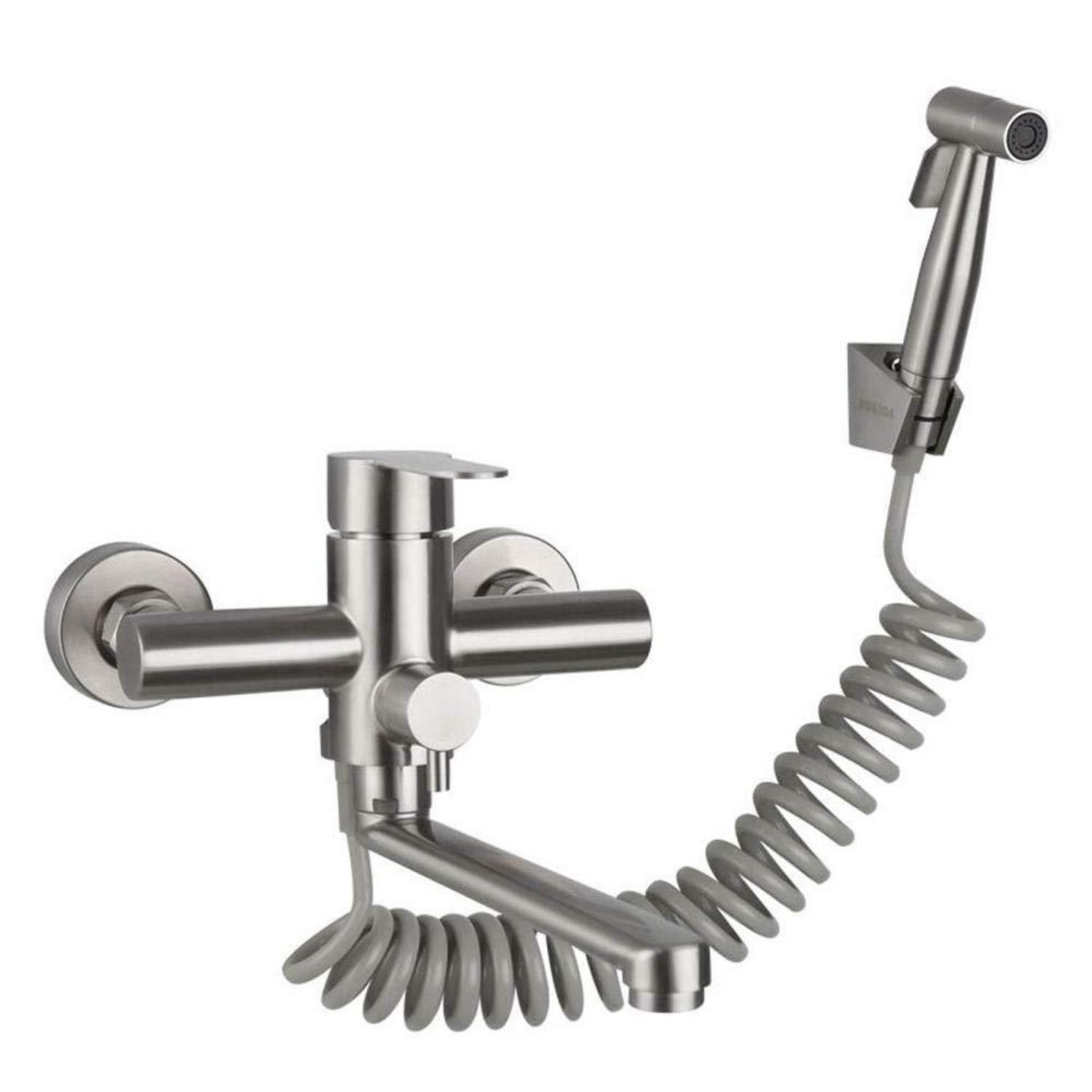 LuxusKollektion Küchenarmatur Wandarmatur Küche Edelstahl drehbar (1-St)