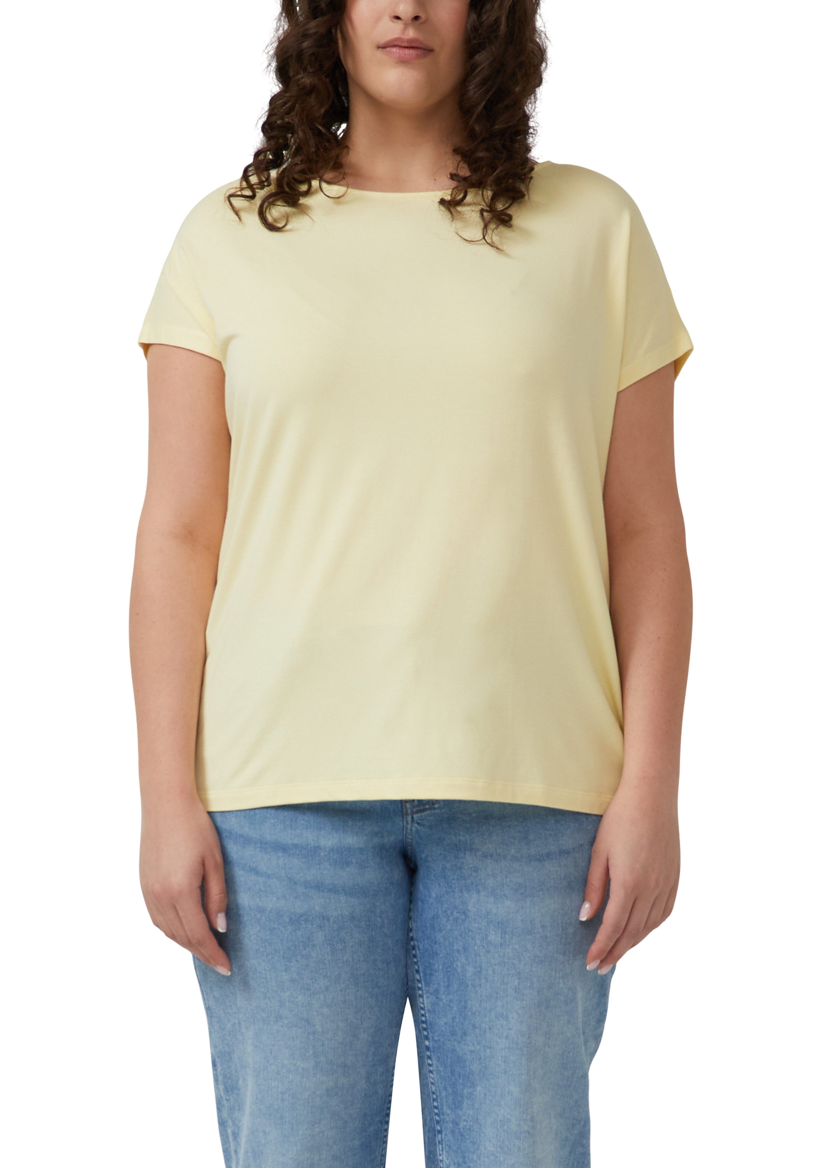 s.Oliver CURVE Kurzarmshirt Sommershirt mit Viskose/Stretch